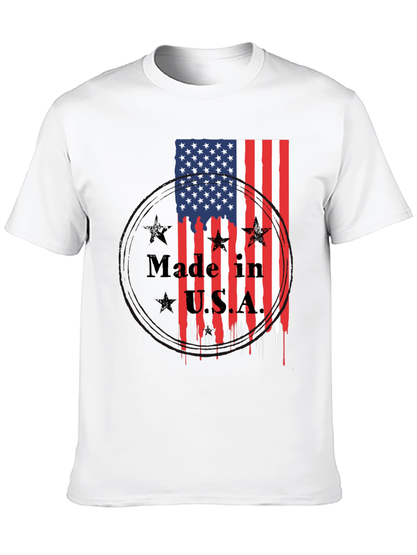 Made in USA American Flag Graphic T-Shirt