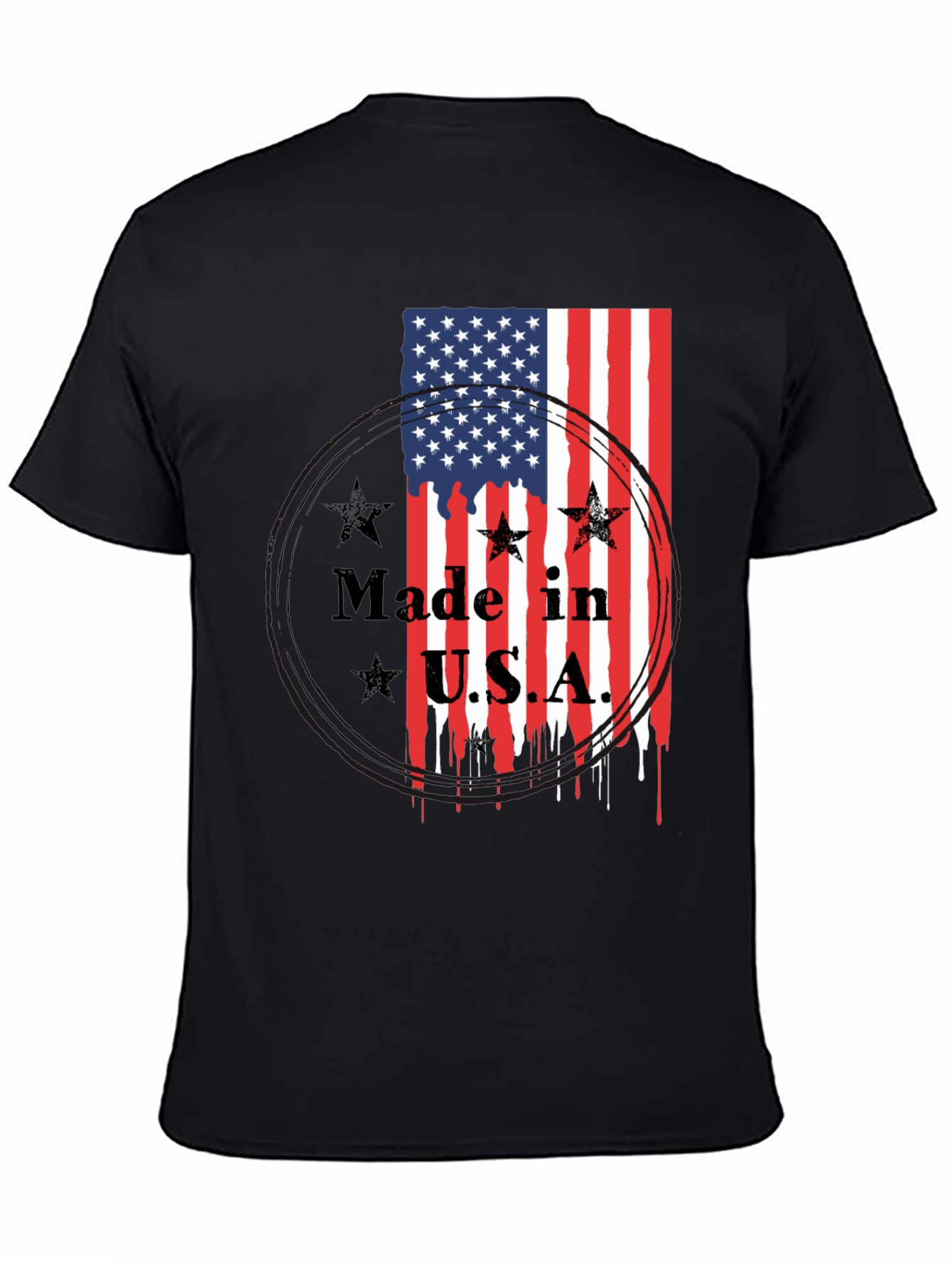 Made in USA American Flag Graphic T-Shirt