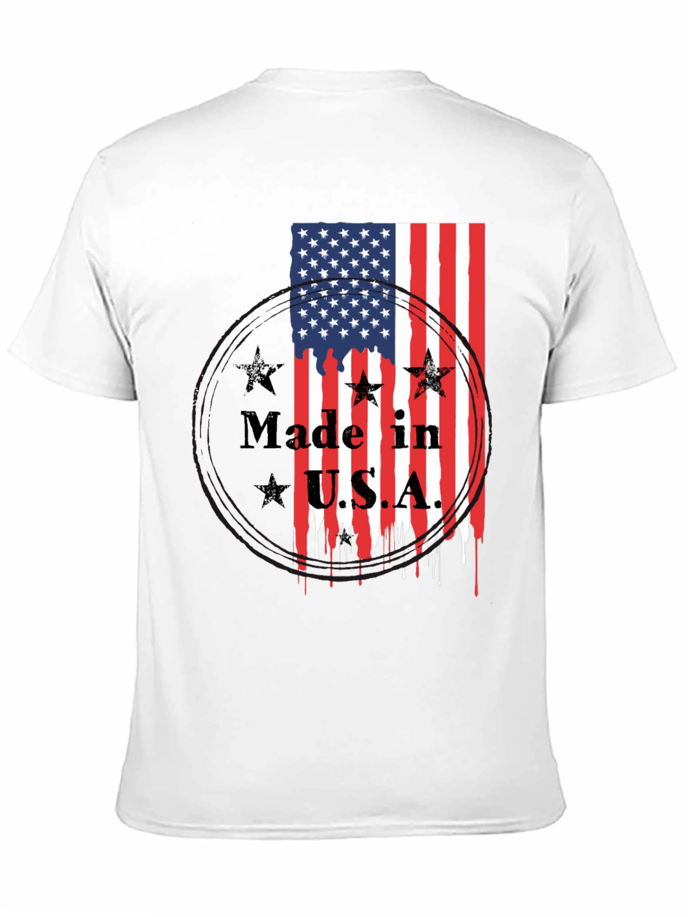 Made in USA American Flag Graphic T-Shirt