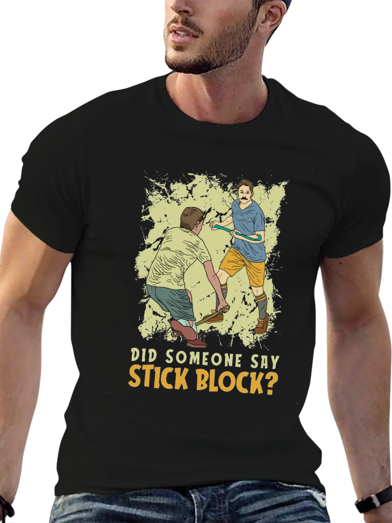 Stick Block Mens Graphic Tee