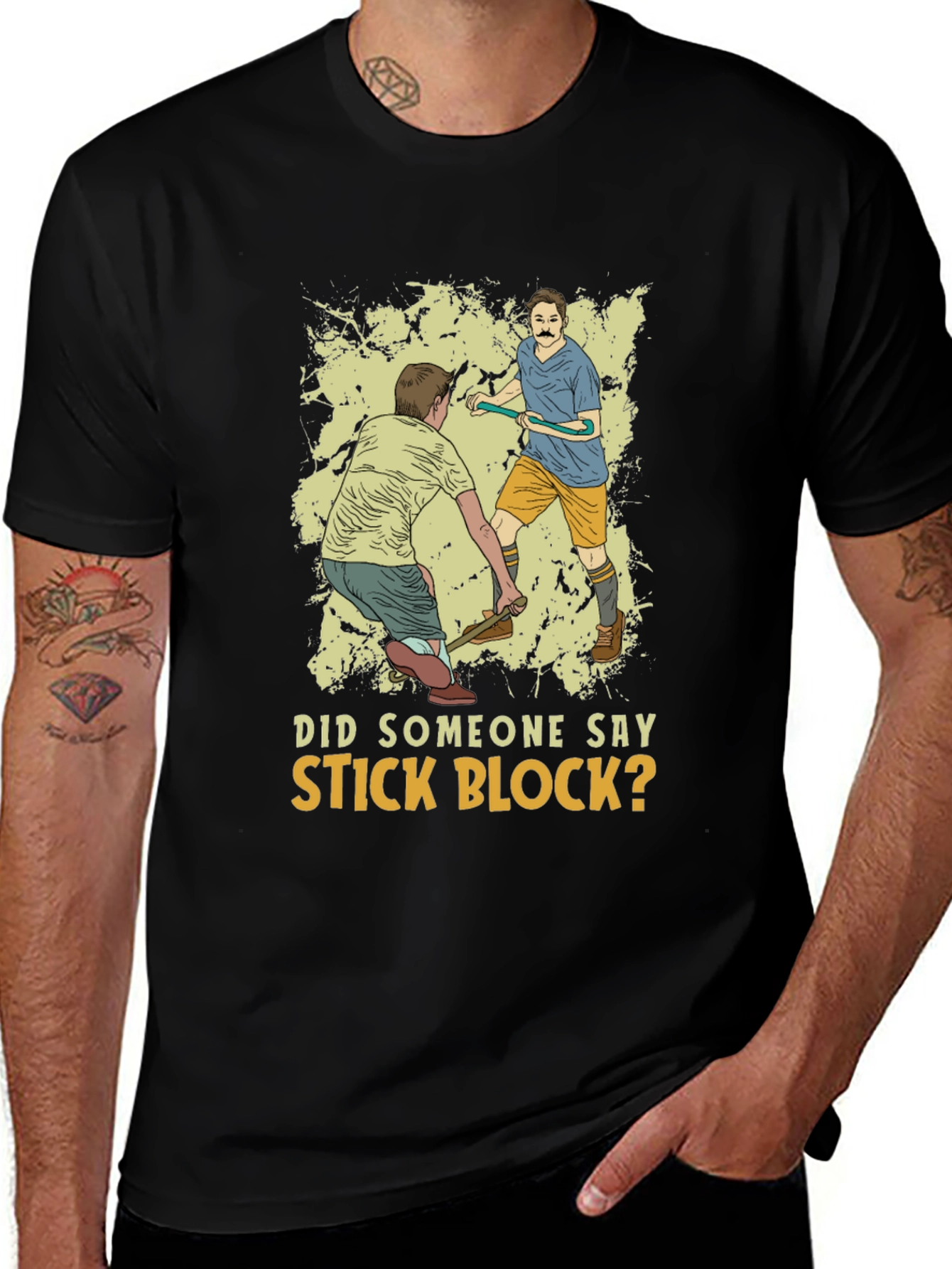 Stick Block Mens Graphic Tee