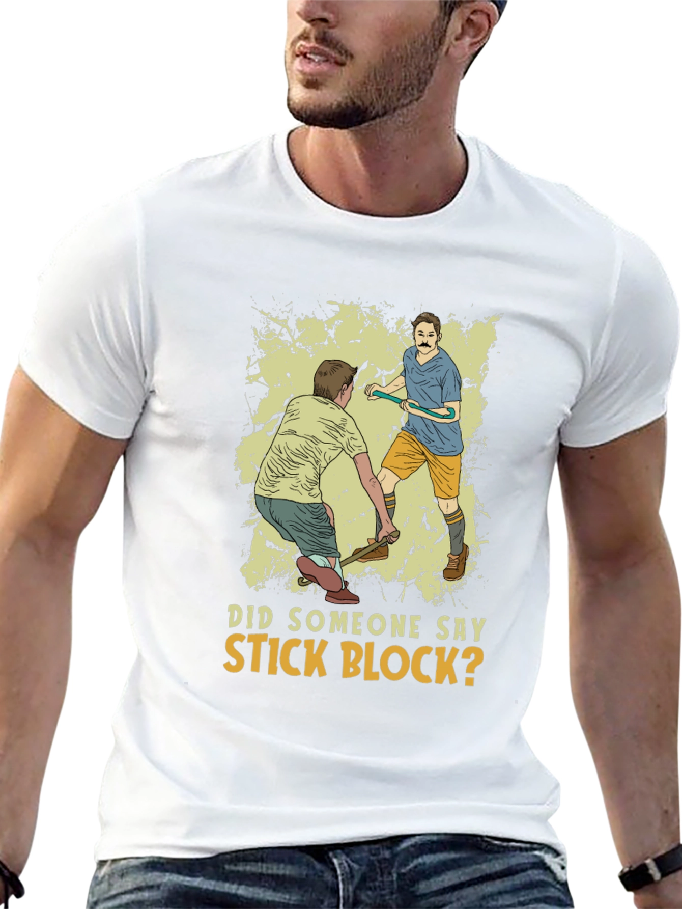 Stick Block Mens Graphic Tee