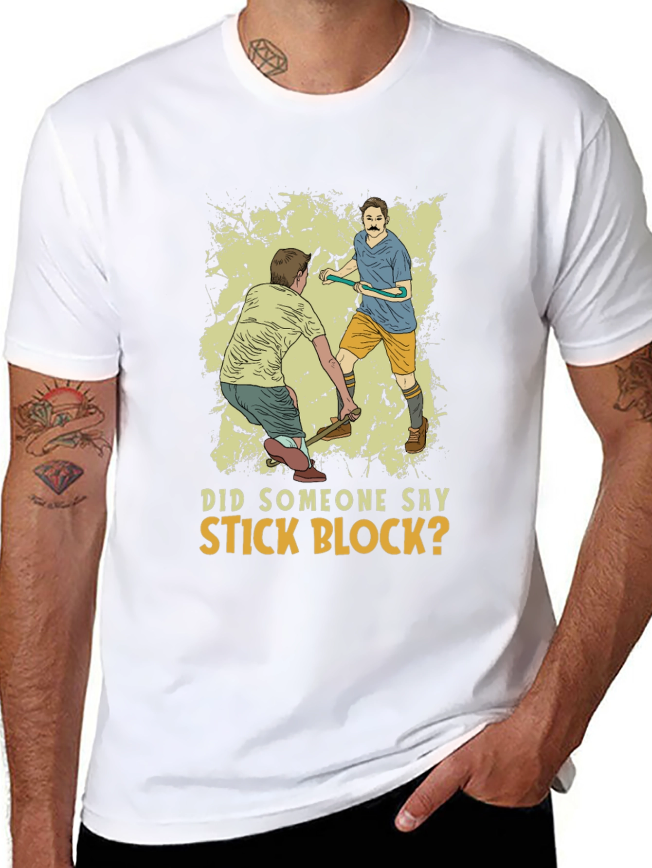 Stick Block Mens Graphic Tee