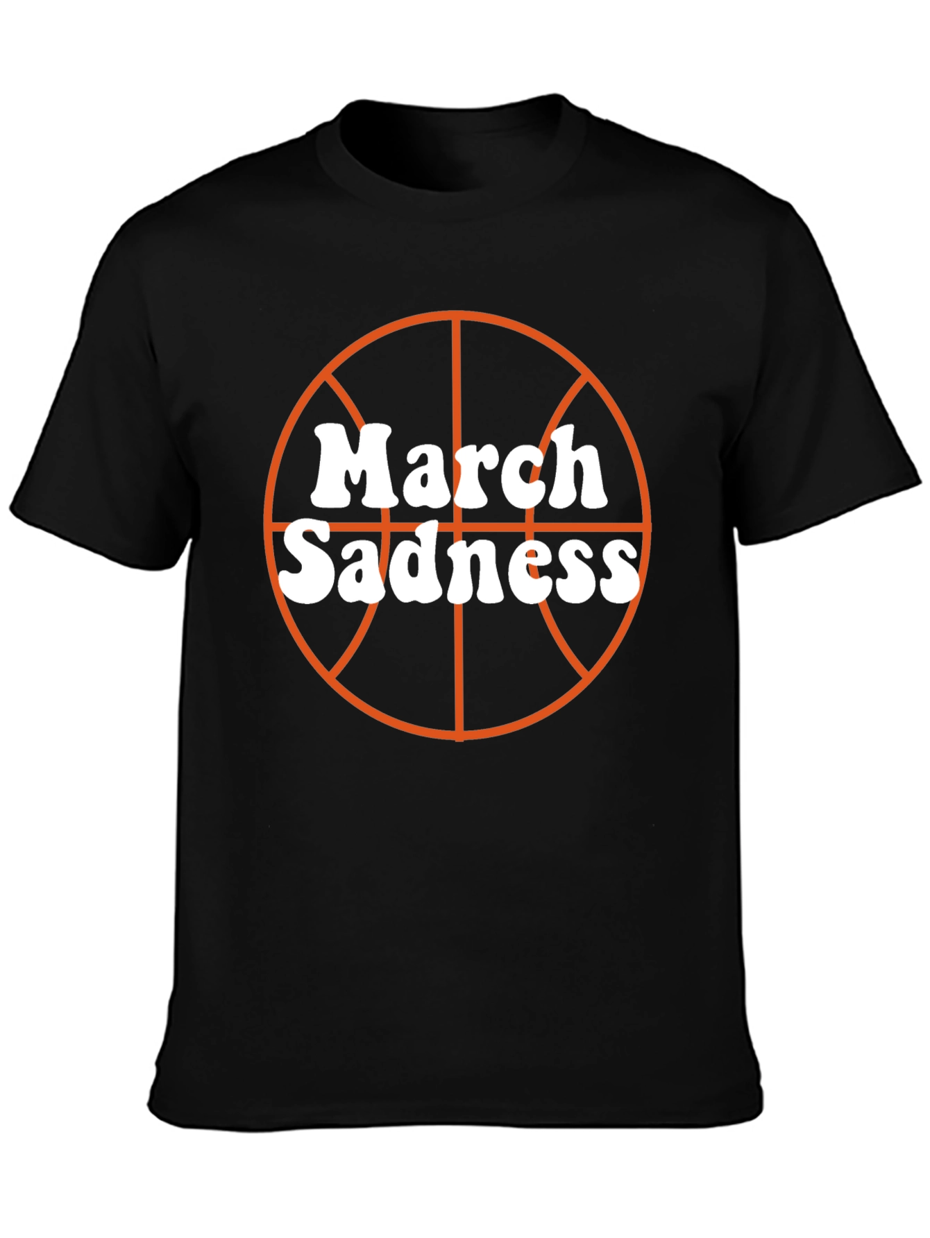 March Sadness Basketball T-Shirt - Black