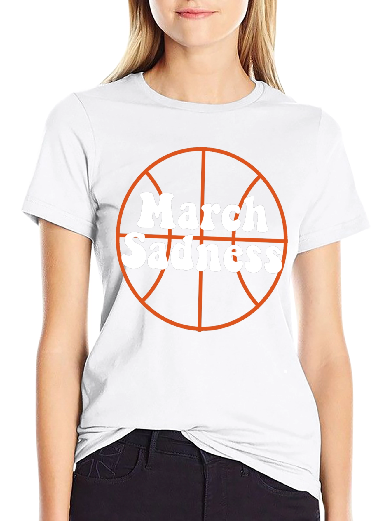 March Sadness Basketball T-Shirt - Black