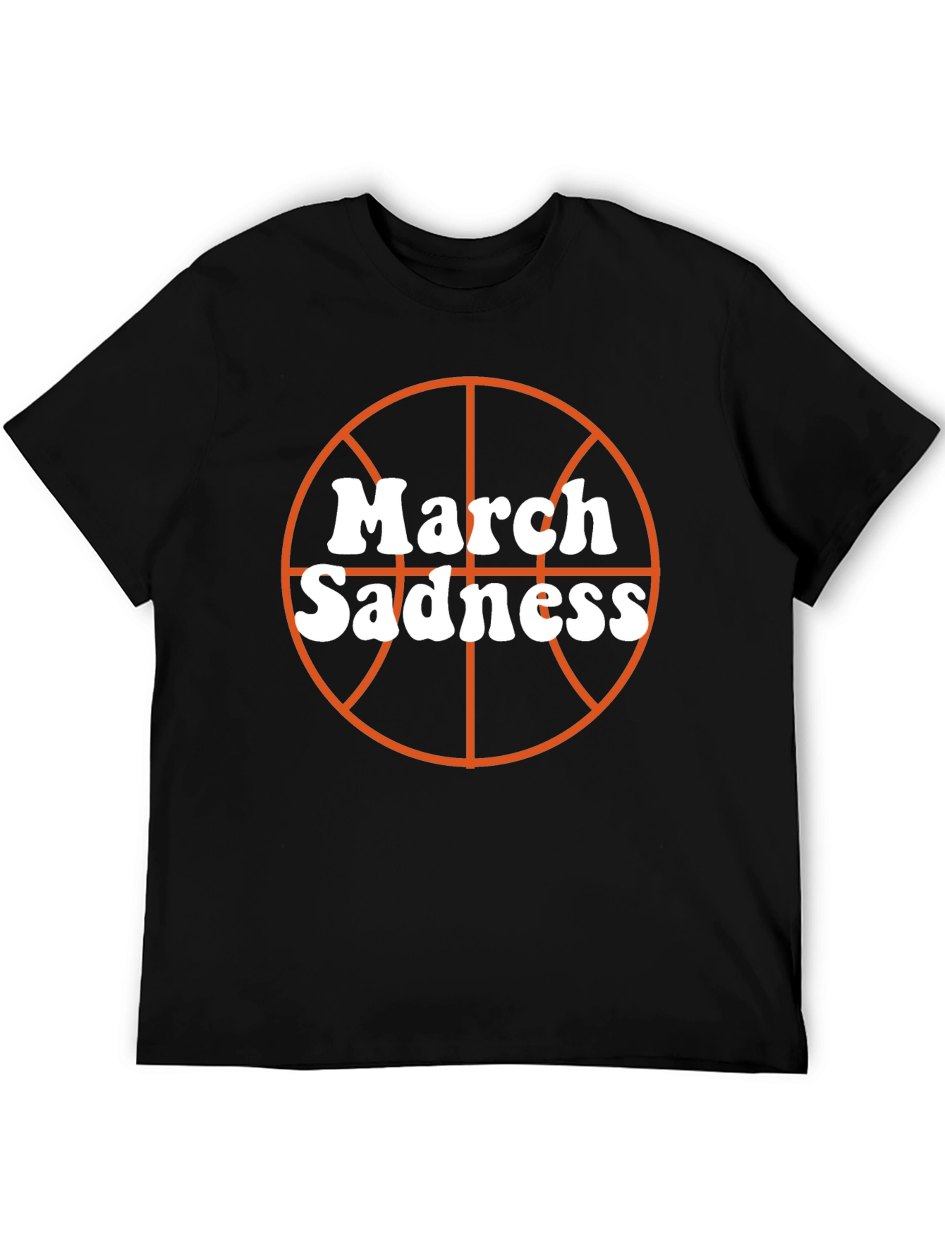 March Sadness Basketball T-Shirt - Black