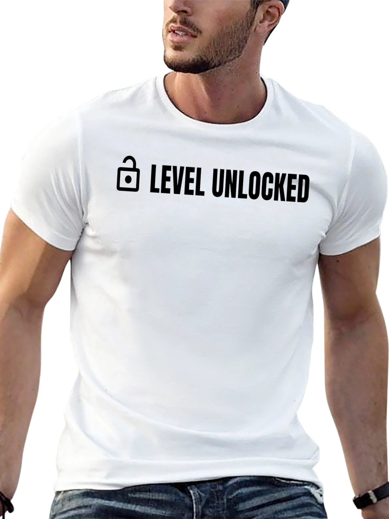 Level Unlocked Graphic Tee - Black Cotton
