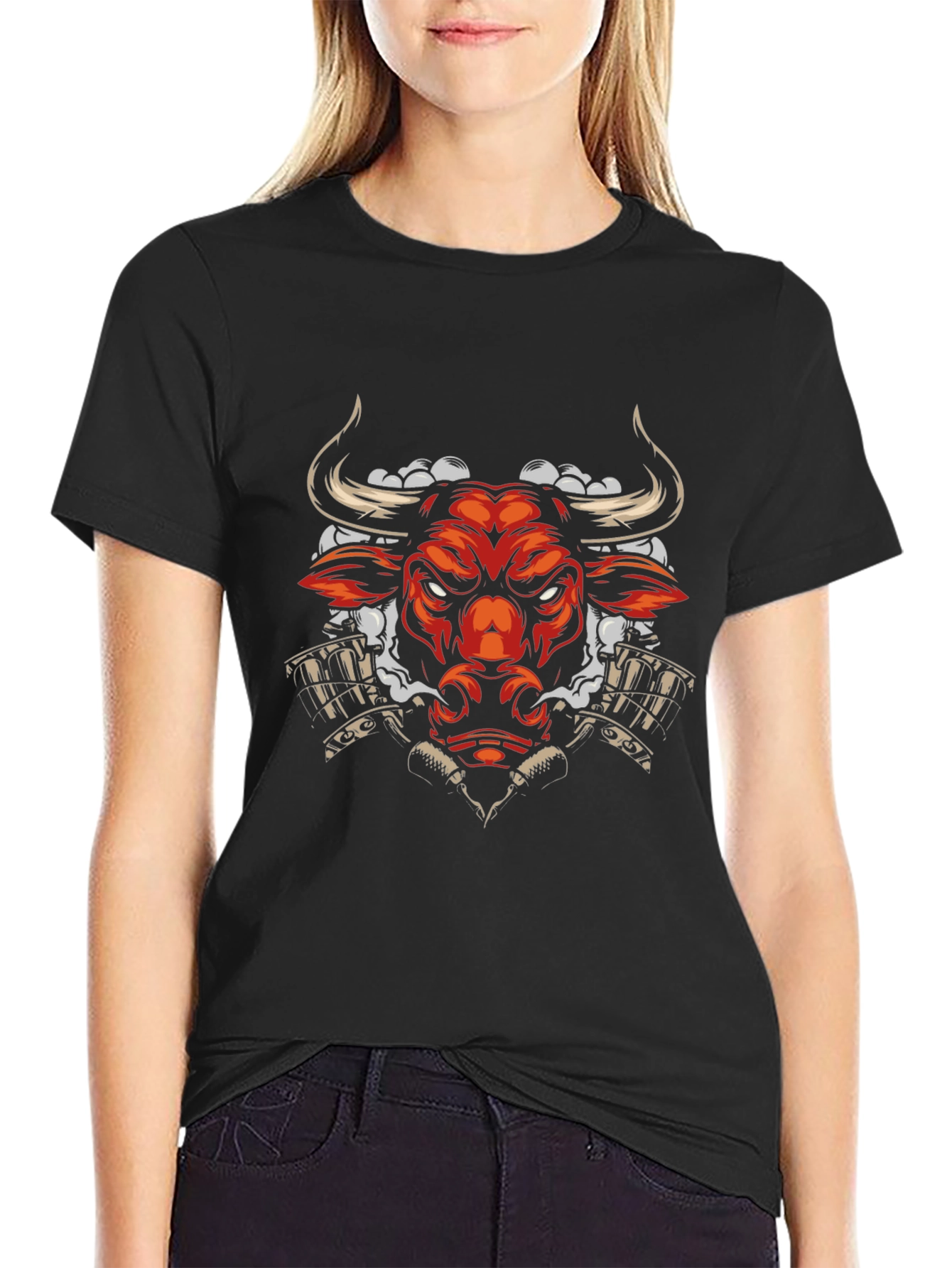 Graphic Tee: Red Bull with Beer Mugs