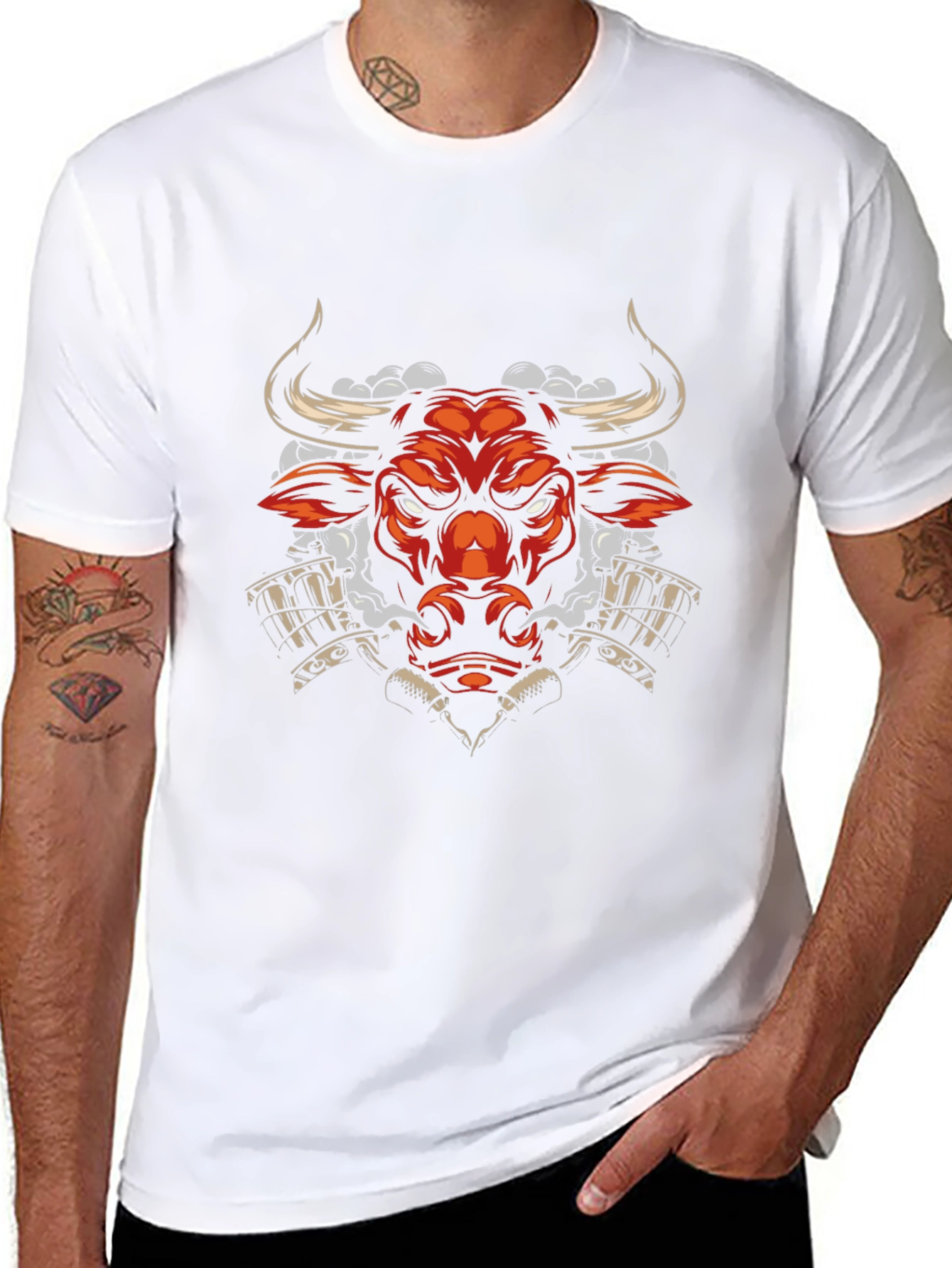Graphic Tee: Red Bull with Beer Mugs