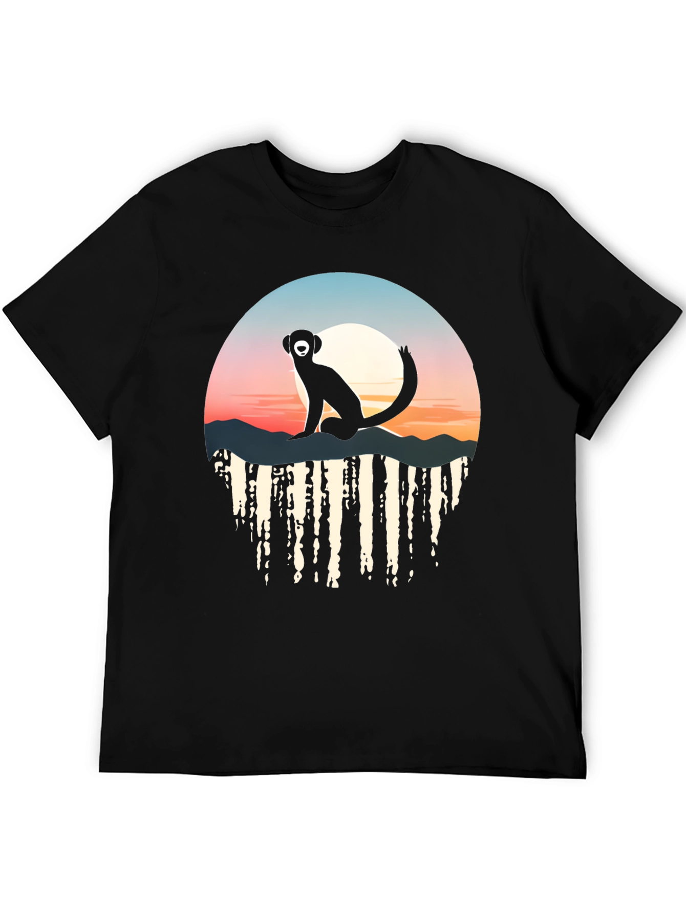 Sunset Monkey Graphic Tee - Stylish & Unique Design