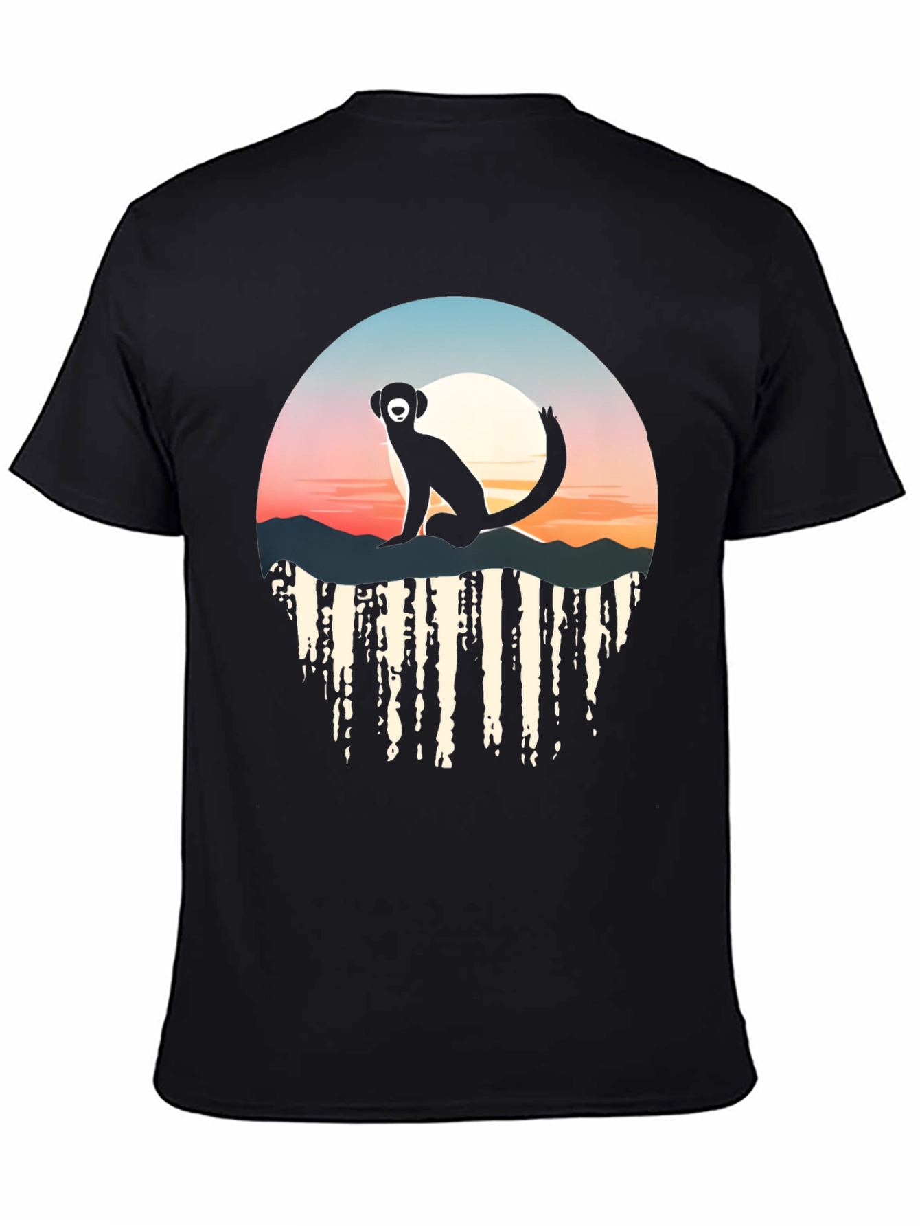 Sunset Monkey Graphic Tee - Stylish & Unique Design