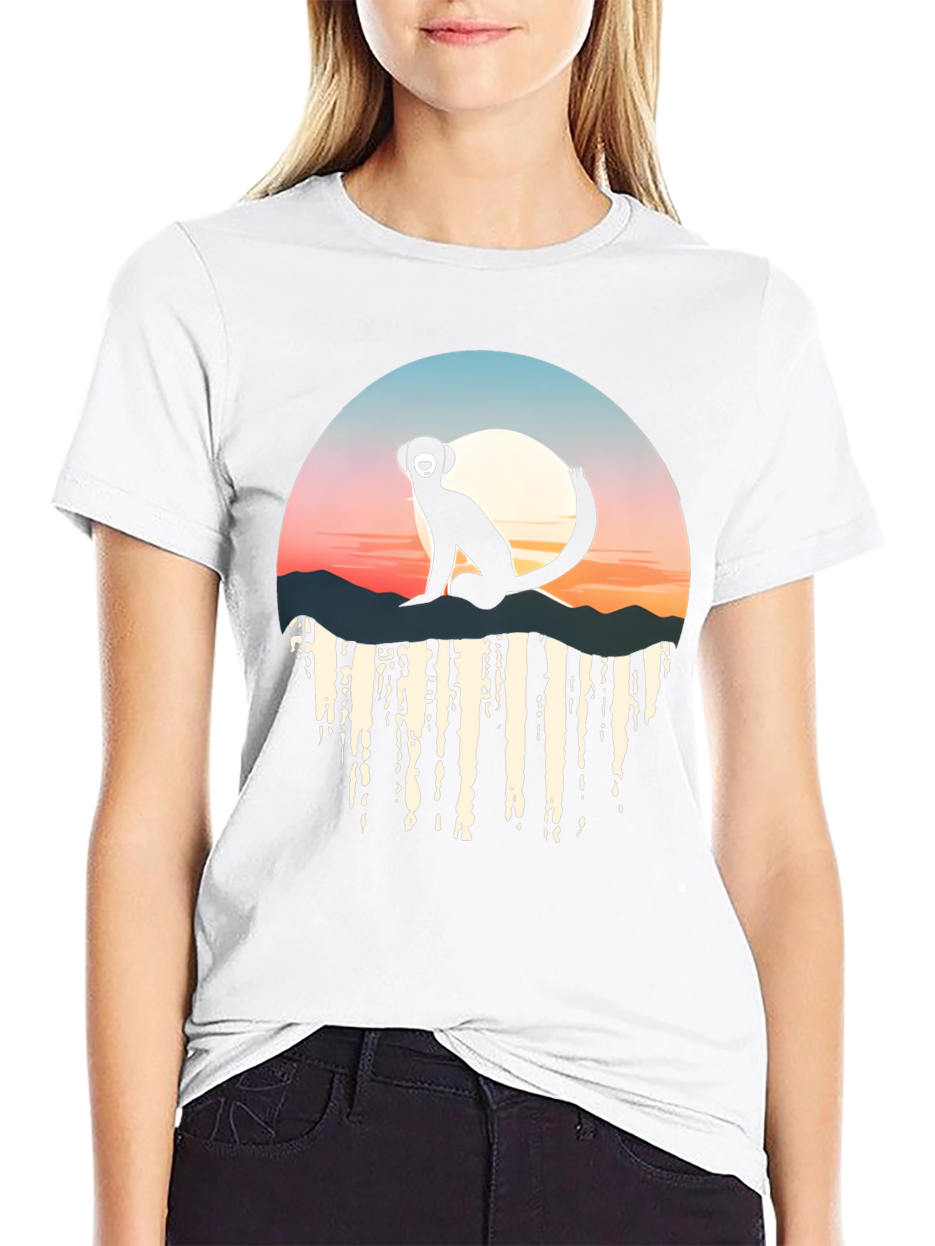 Sunset Monkey Graphic Tee - Stylish & Unique Design