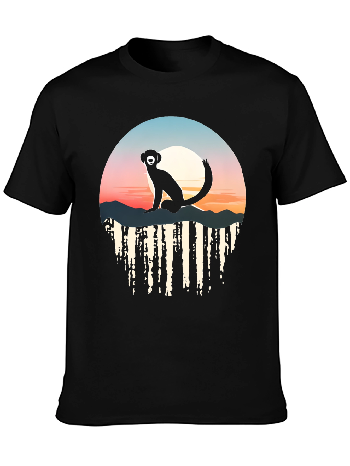 Sunset Monkey Graphic Tee - Stylish & Unique Design