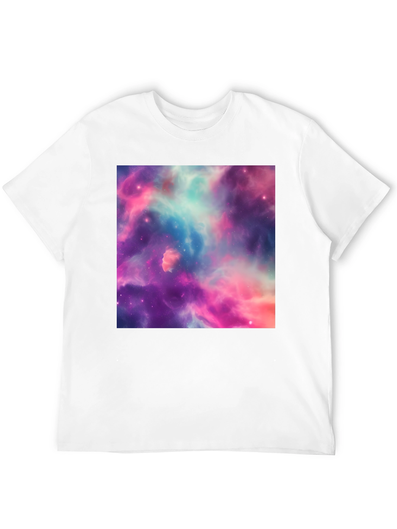 Nebula Print Black T-Shirt - Galaxy Space Design