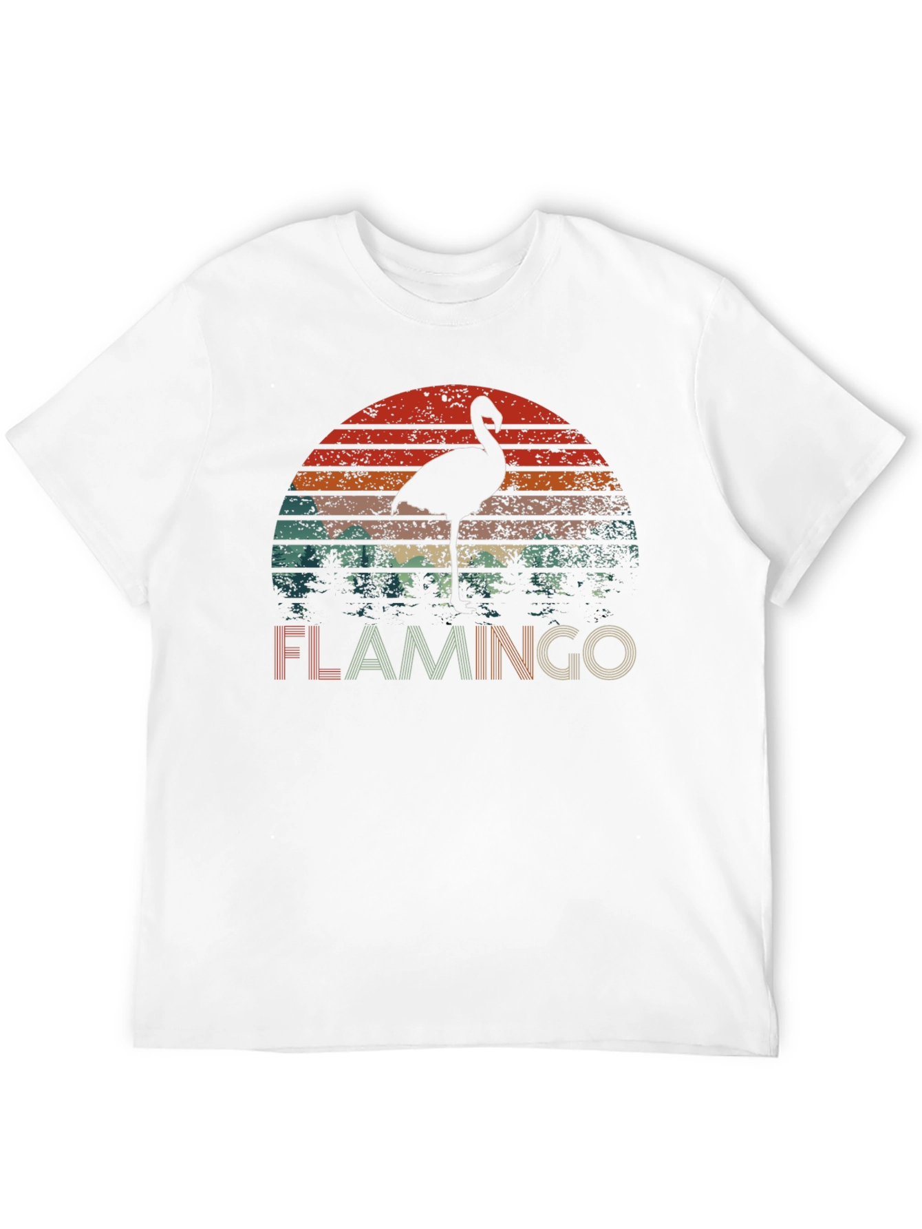Retro Flamingo Sunset Graphic Tee