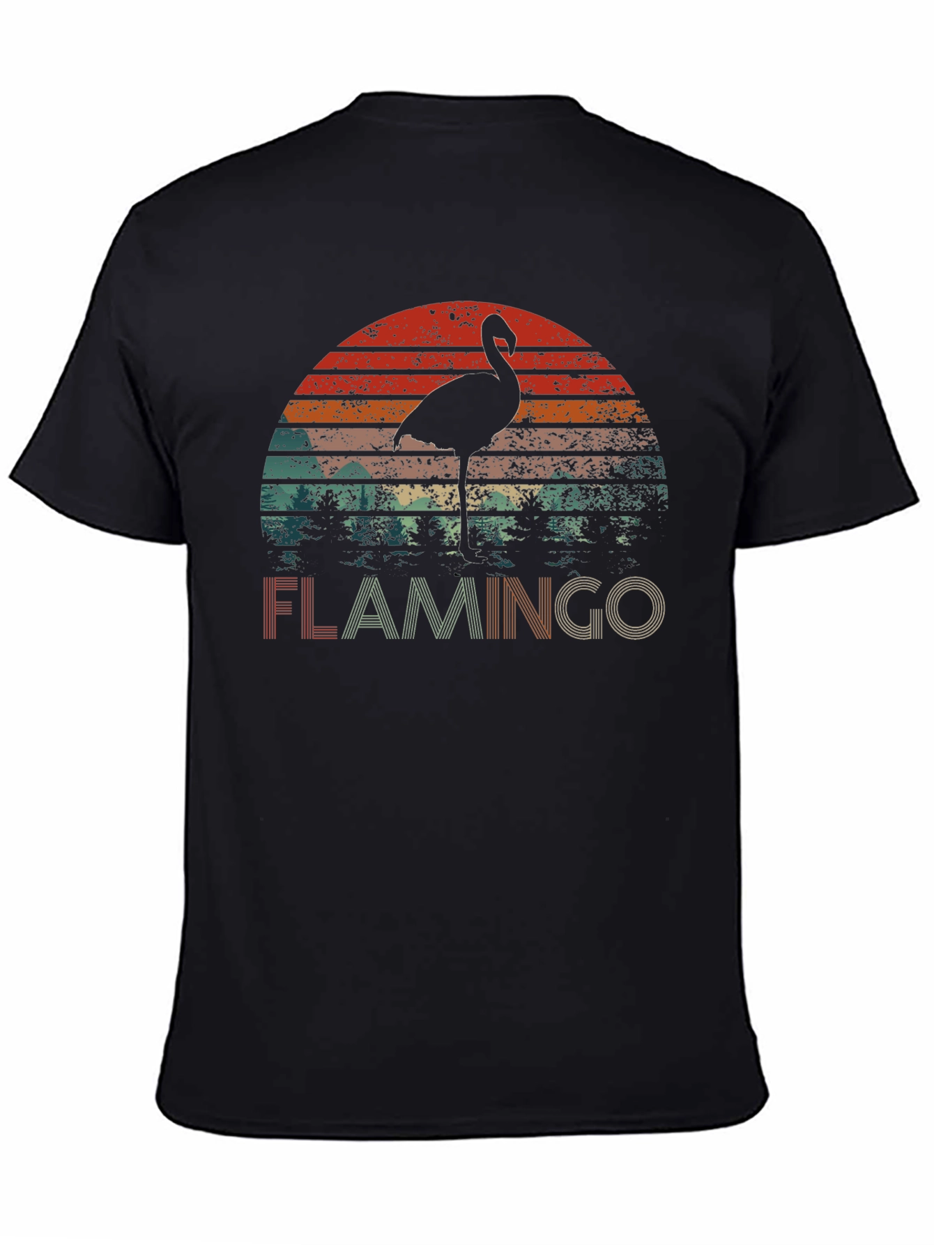 Retro Flamingo Sunset Graphic Tee