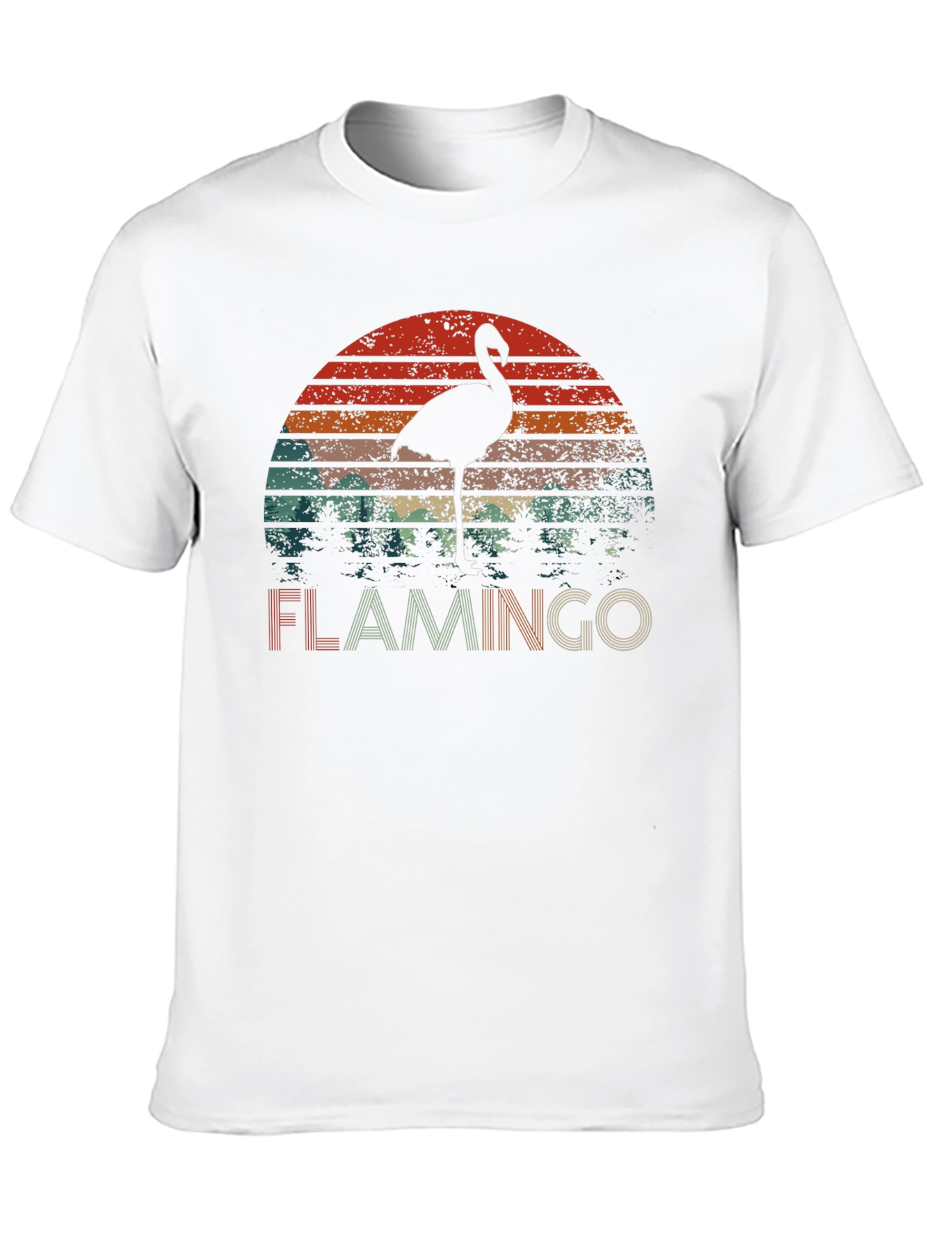 Retro Flamingo Sunset Graphic Tee