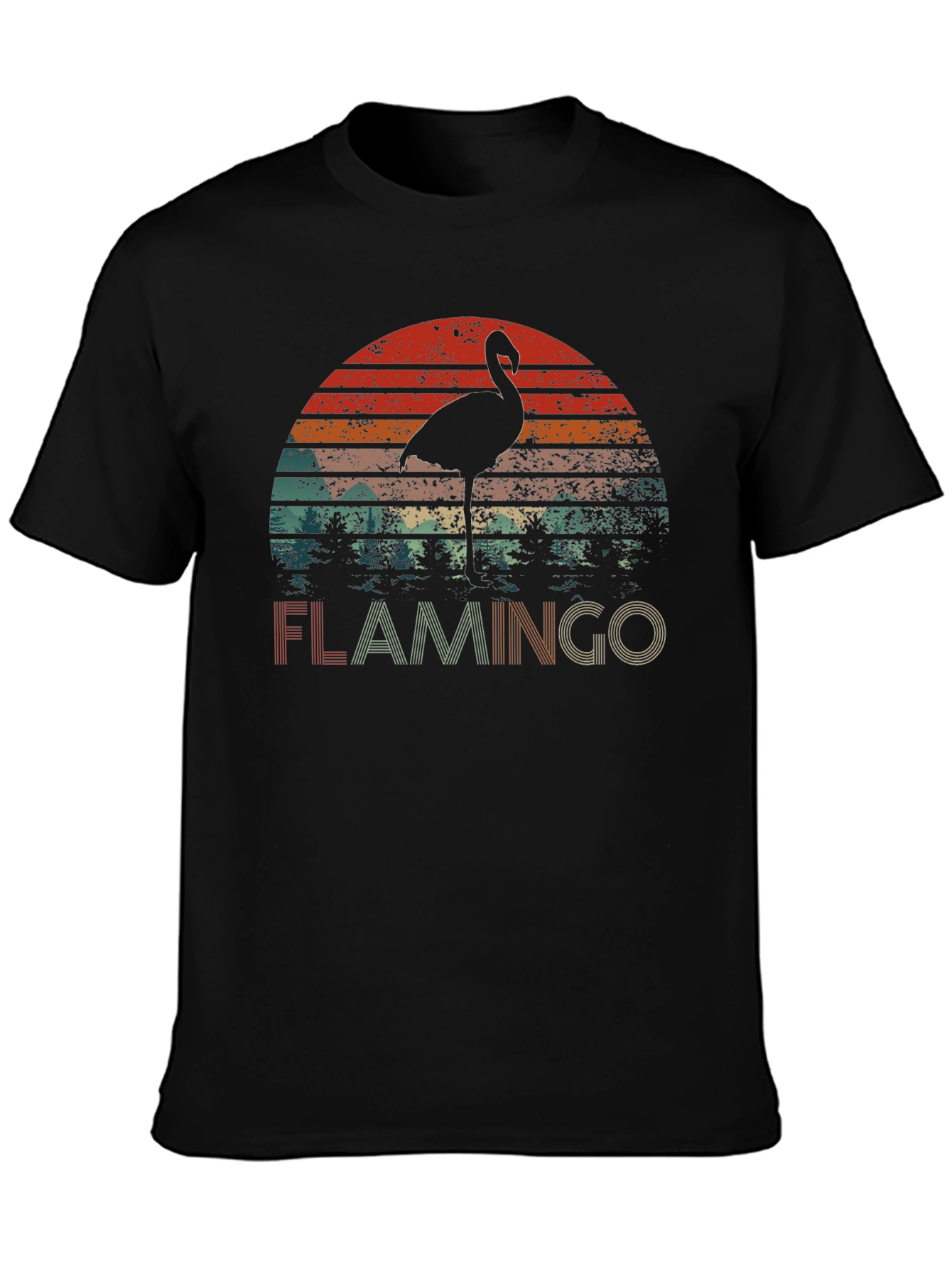 Retro Flamingo Sunset Graphic Tee