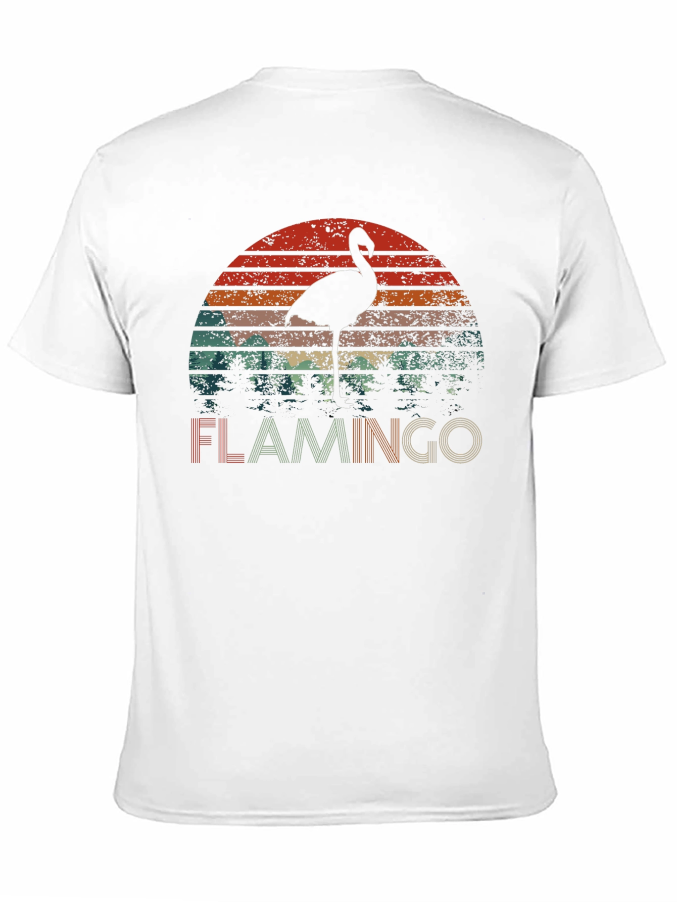 Retro Flamingo Sunset Graphic Tee