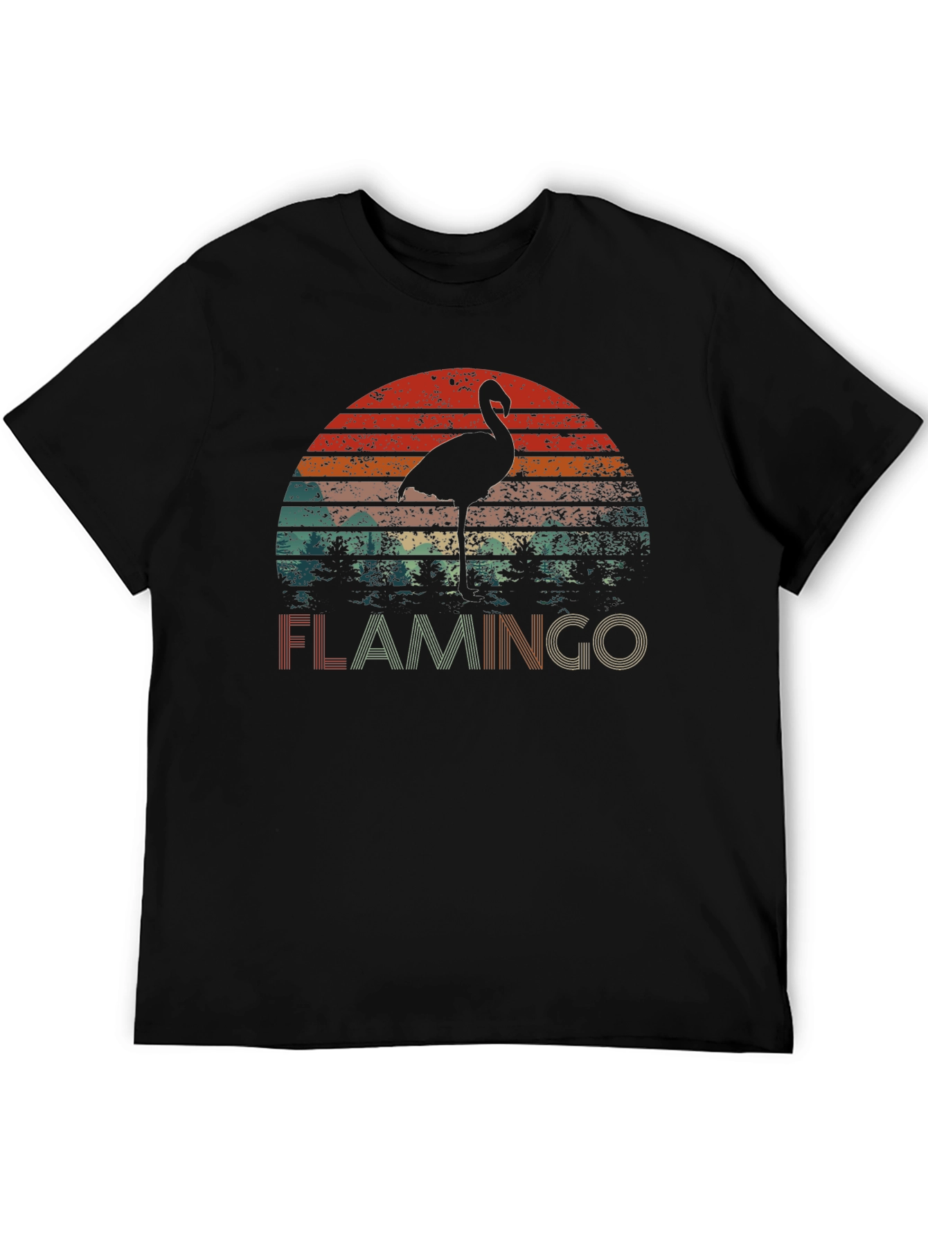 Retro Flamingo Sunset Graphic Tee