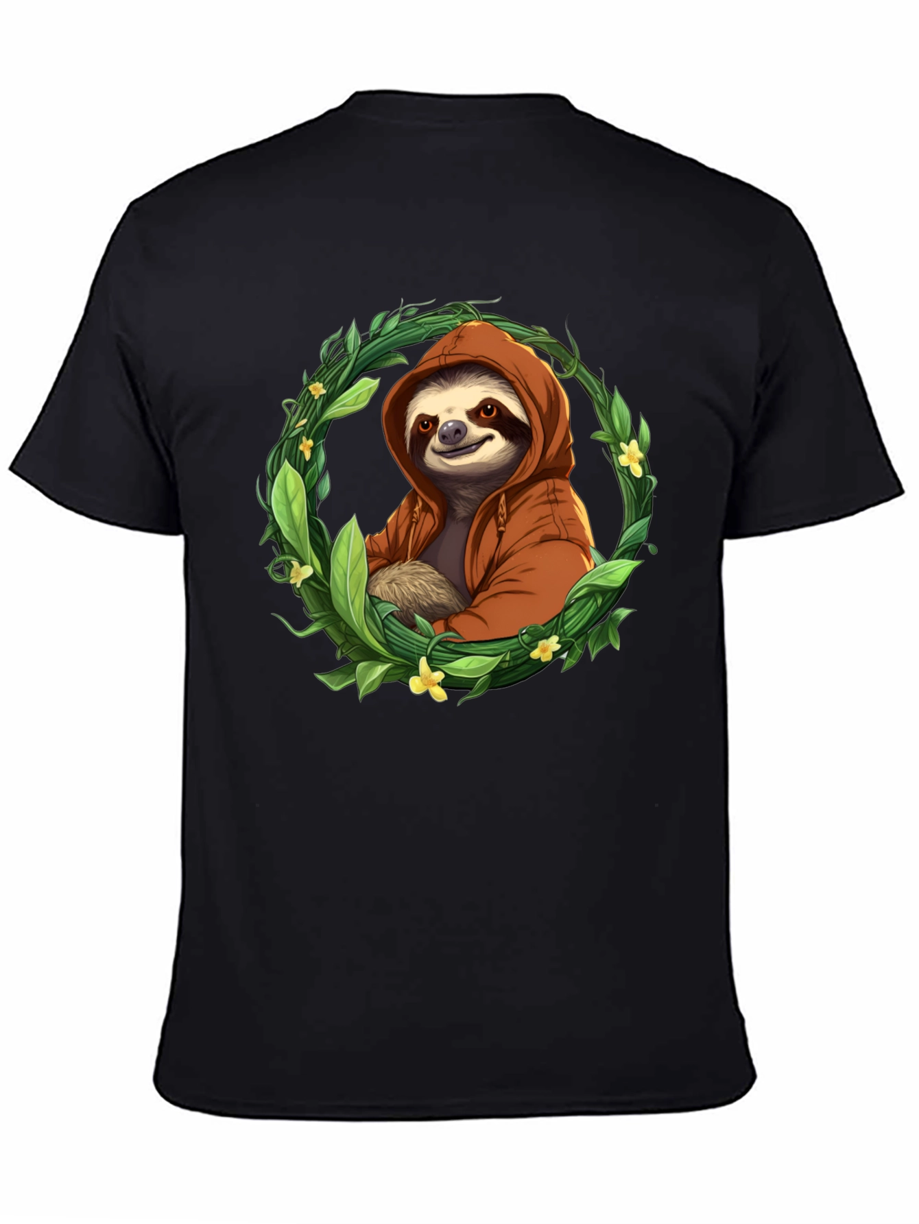 Sloth Wreath Graphic Tee - Relaxed Fit