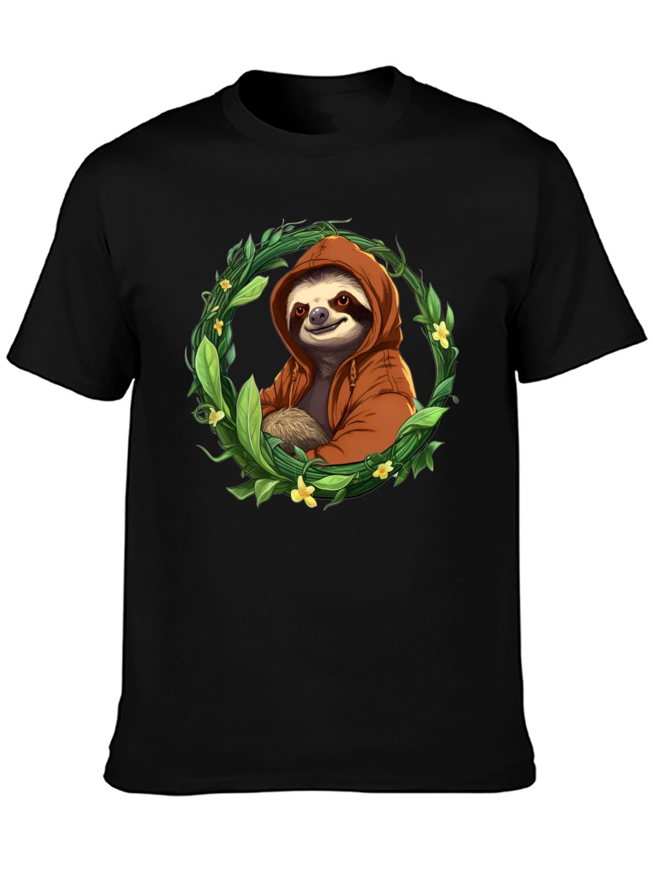 Sloth Wreath Graphic Tee - Relaxed Fit