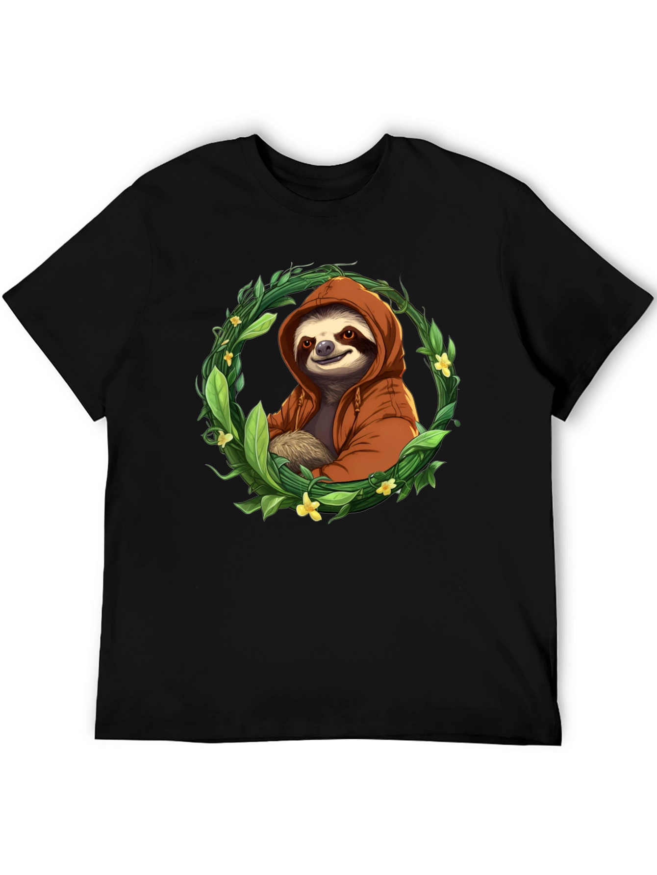 Sloth Wreath Graphic Tee - Relaxed Fit