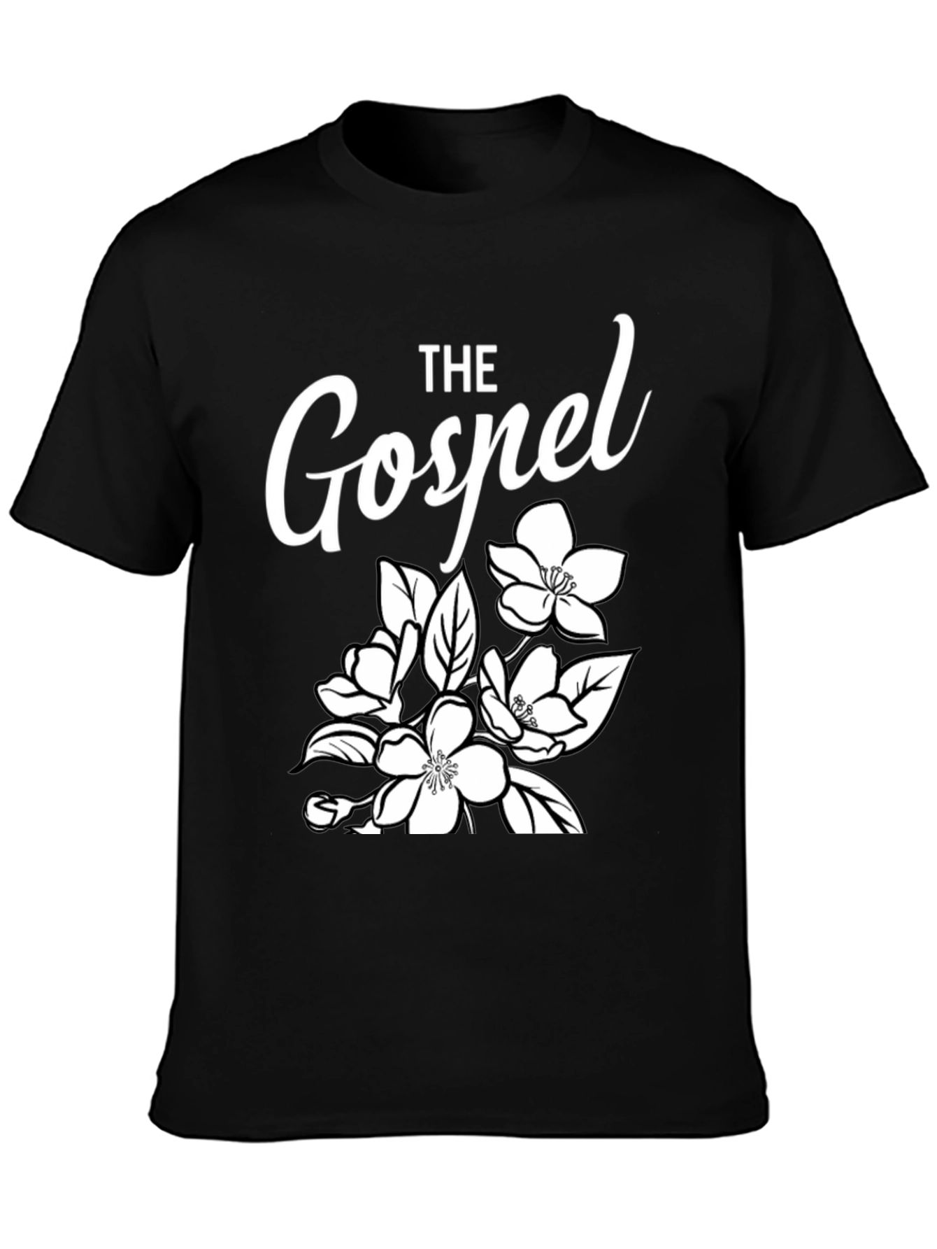 The Gospel Floral Graphic Tee - Black