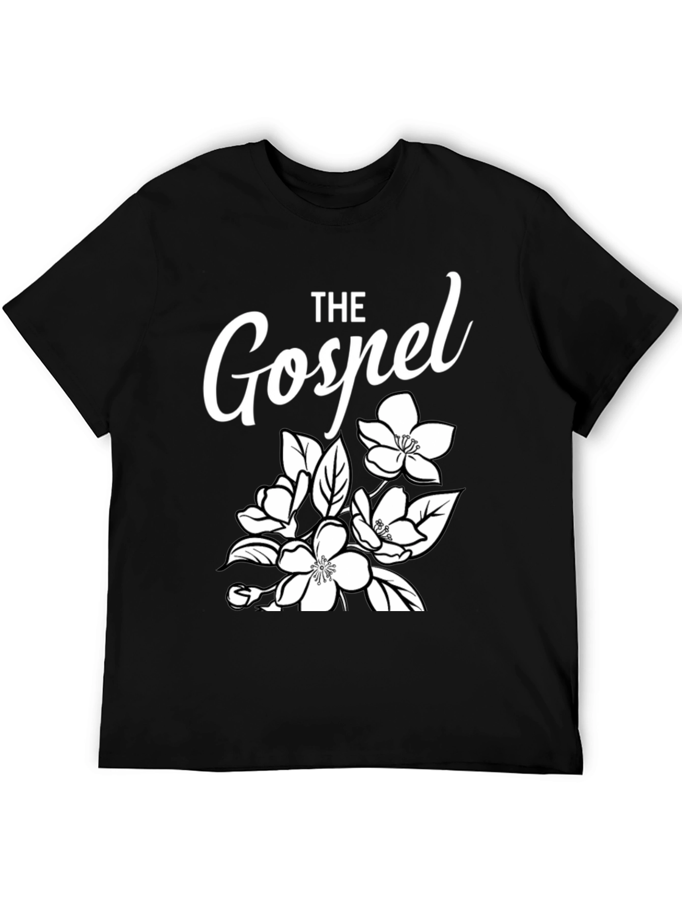The Gospel Floral Graphic Tee - Black