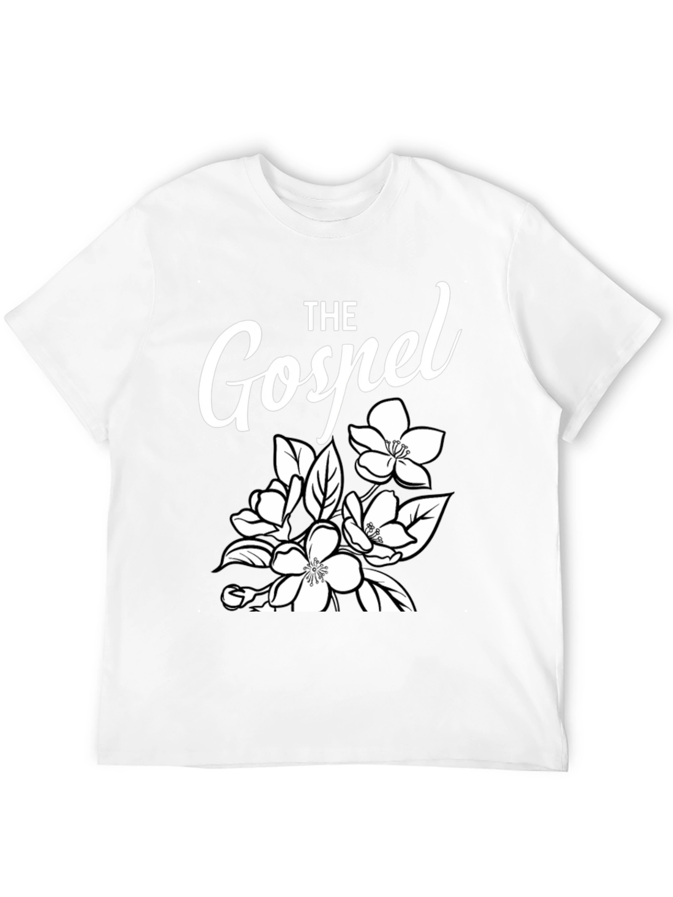 The Gospel Floral Graphic Tee - Black