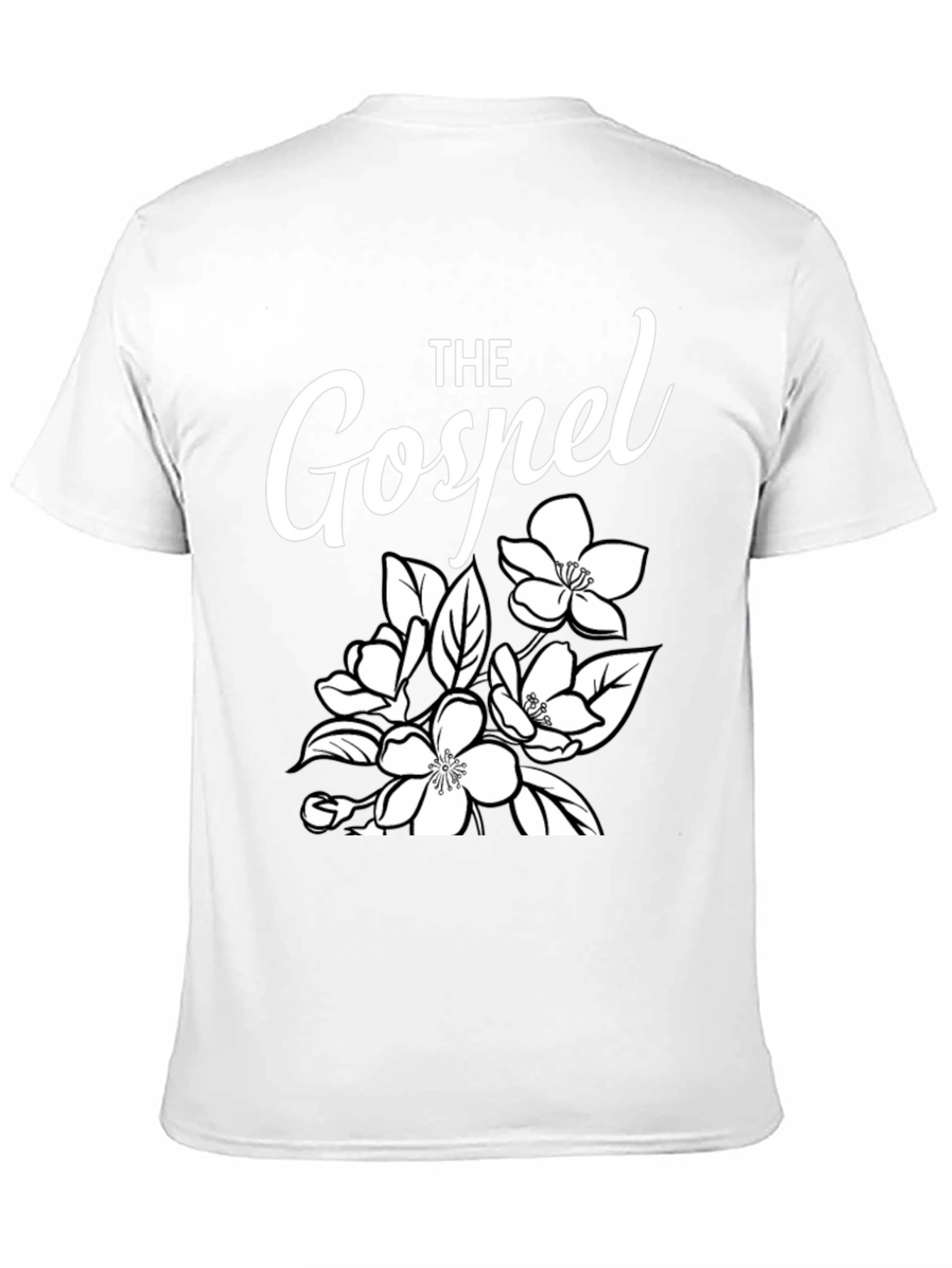 The Gospel Floral Graphic Tee - Black