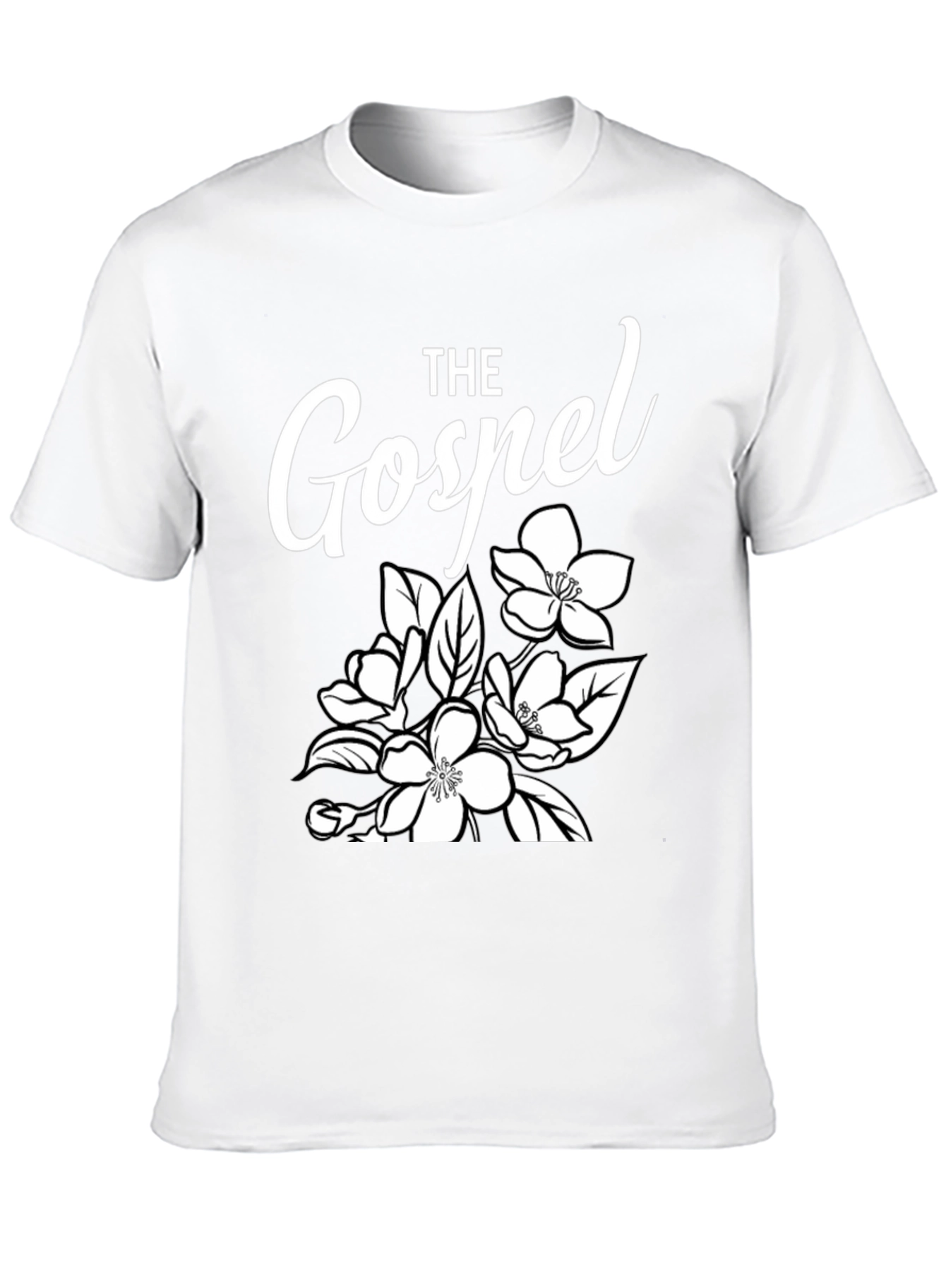 The Gospel Floral Graphic Tee - Black
