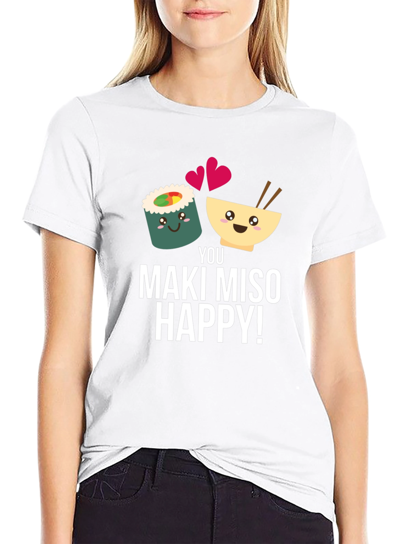 Maki Miso Happy T-Shirt Funny Sushi Foodie Tee