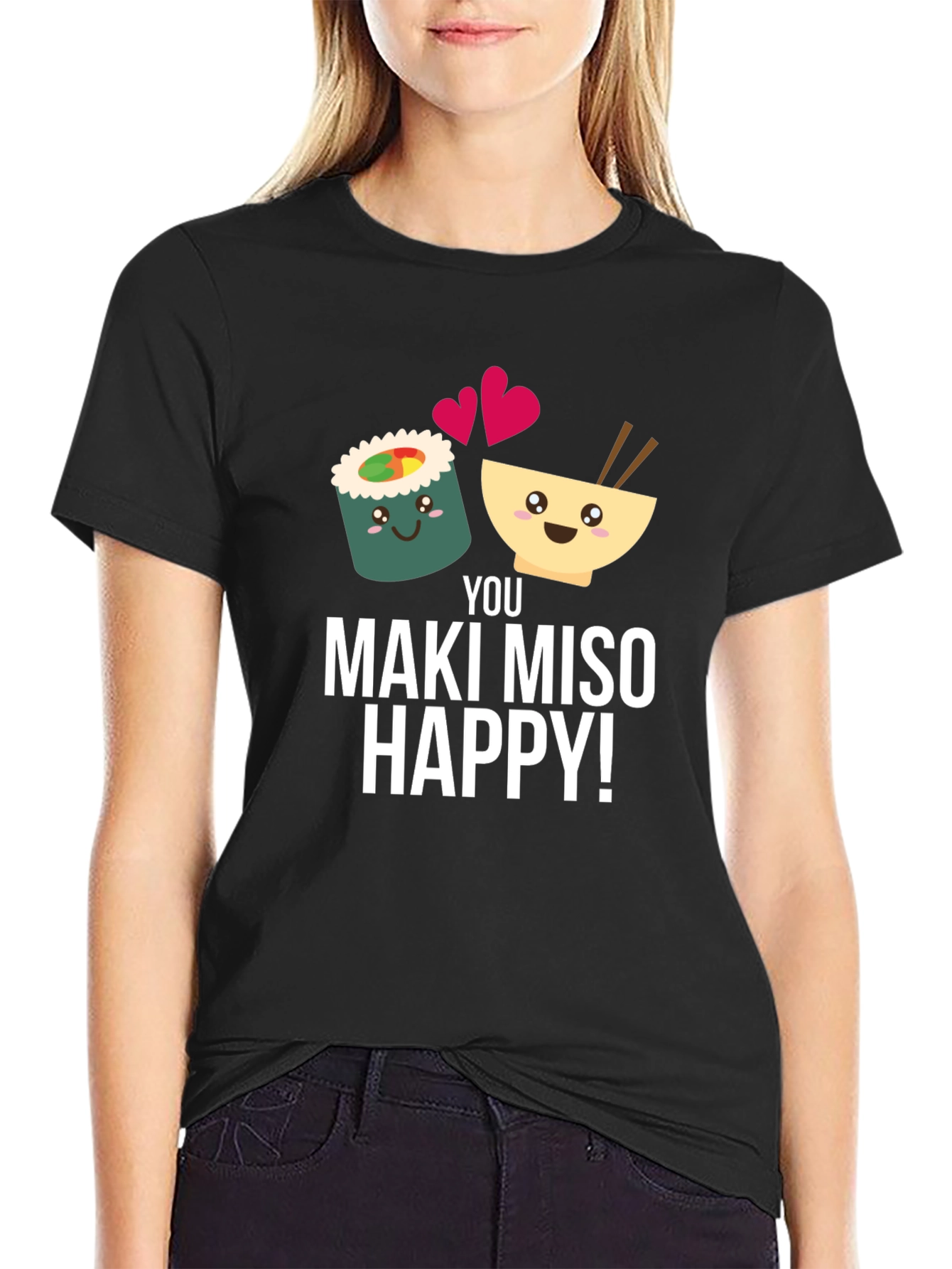Maki Miso Happy T-Shirt Funny Sushi Foodie Tee