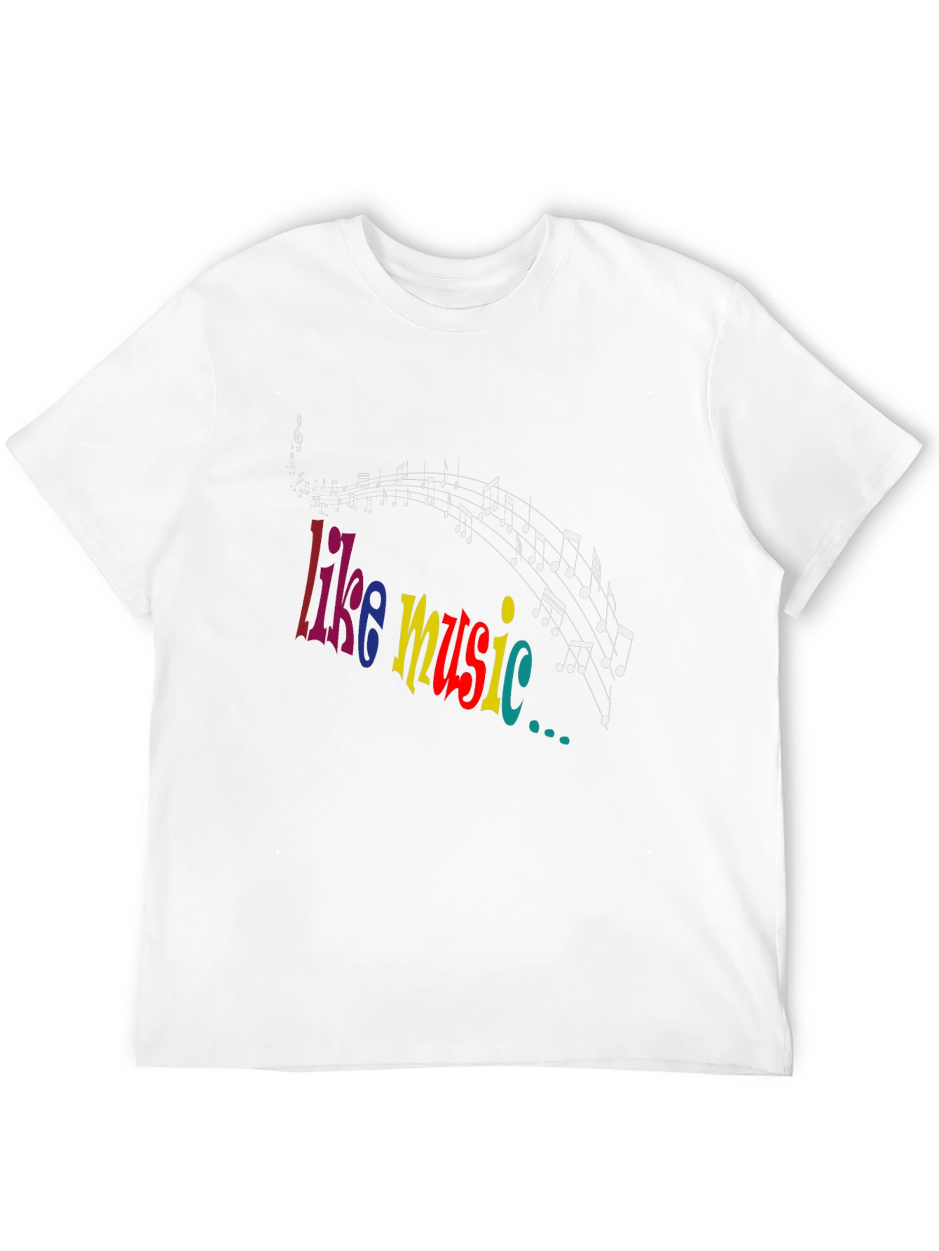 Like Music Black T-Shirt - Musical Note Graphic Tee