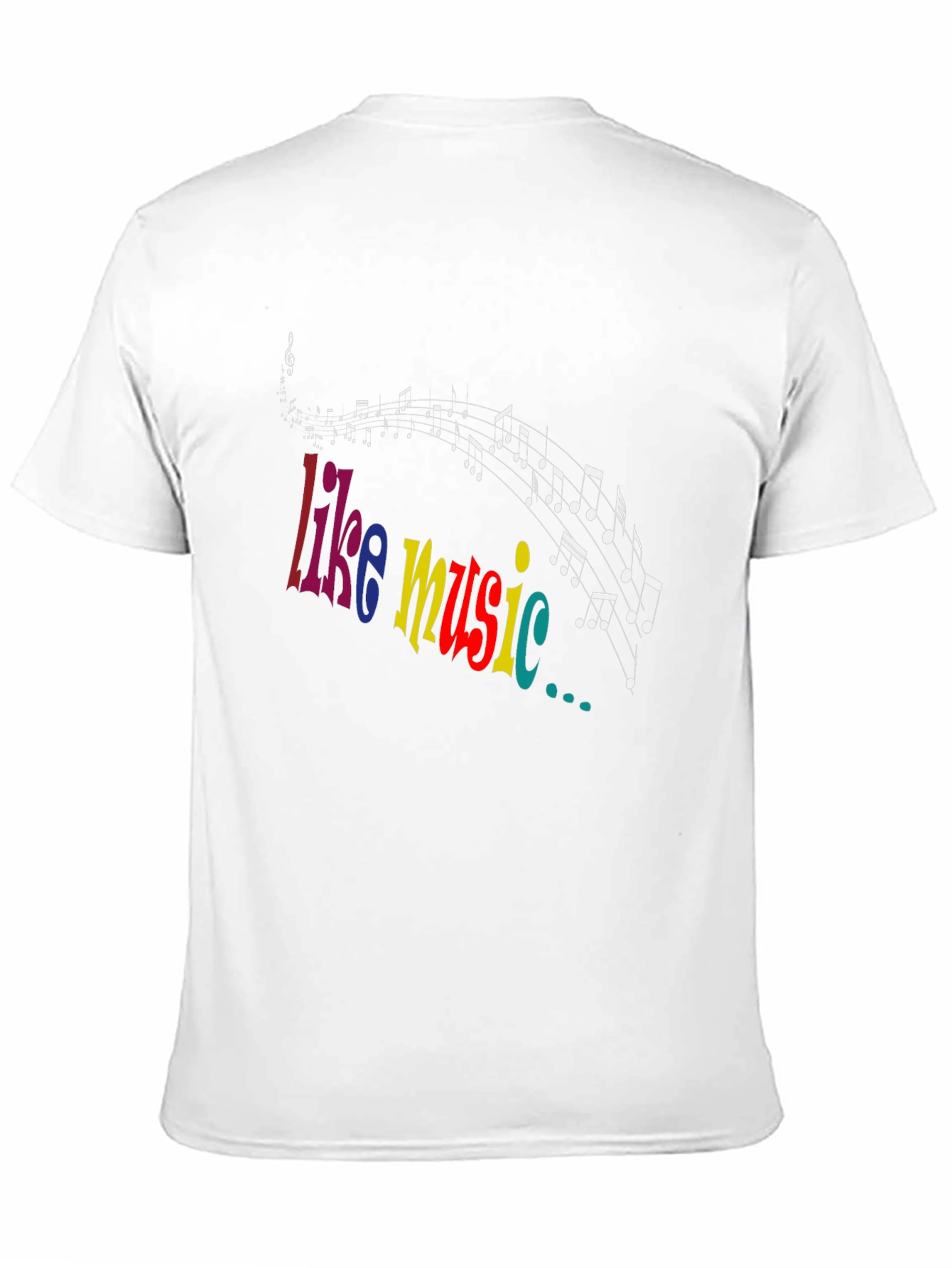 Like Music Black T-Shirt - Musical Note Graphic Tee