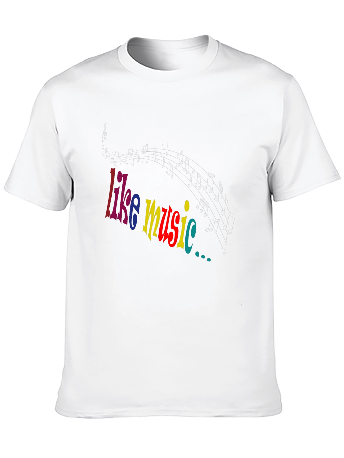 Like Music Black T-Shirt - Musical Note Graphic Tee