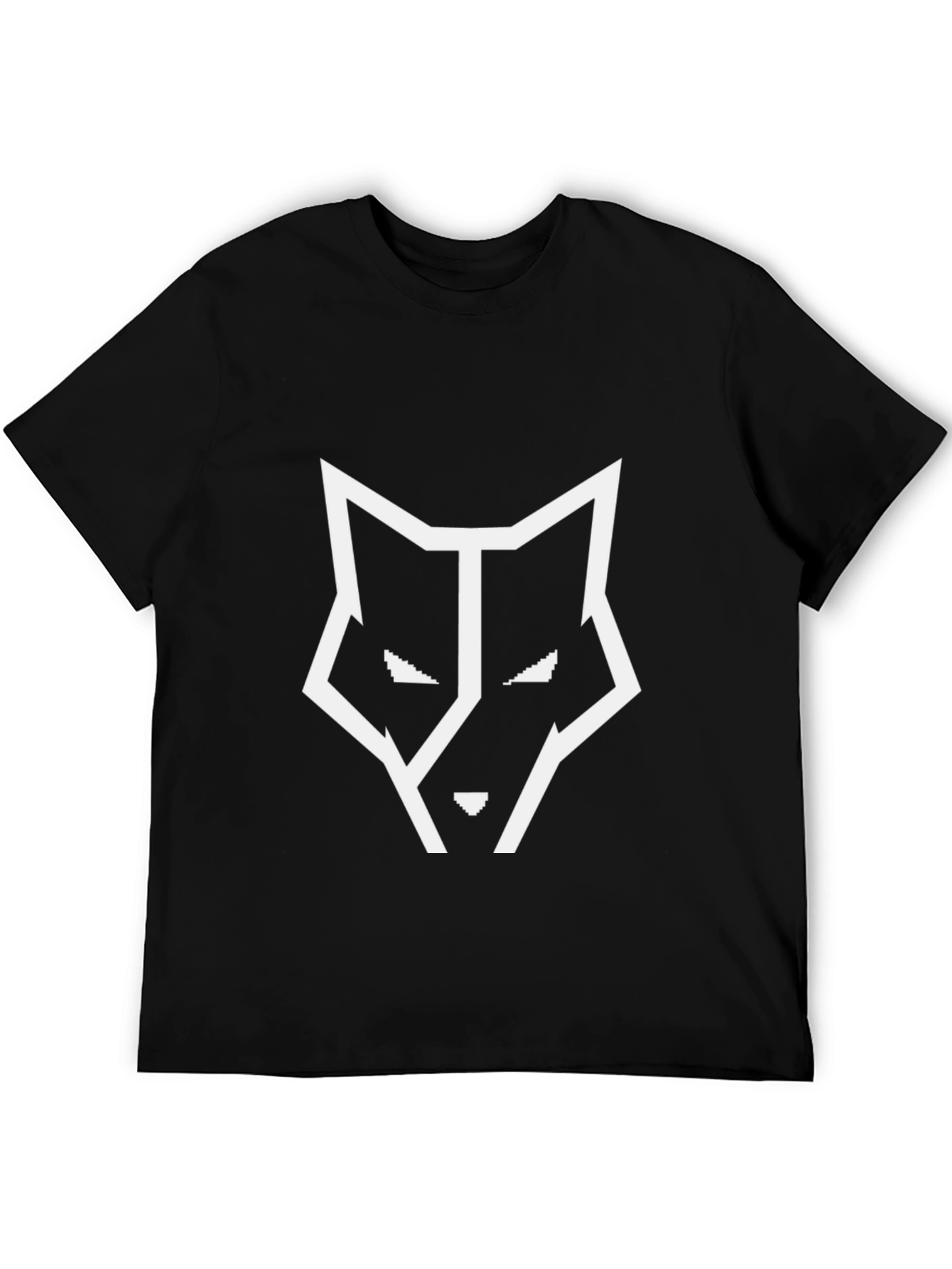 Geometric Wolf Graphic Tee - Modern Style