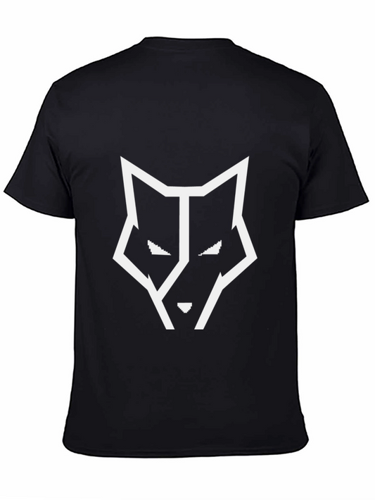 Geometric Wolf Graphic Tee - Modern Style
