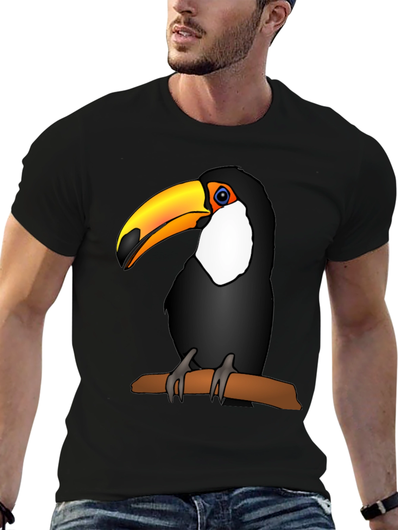 Toucan Graphic Tee - Mens Black T-Shirt