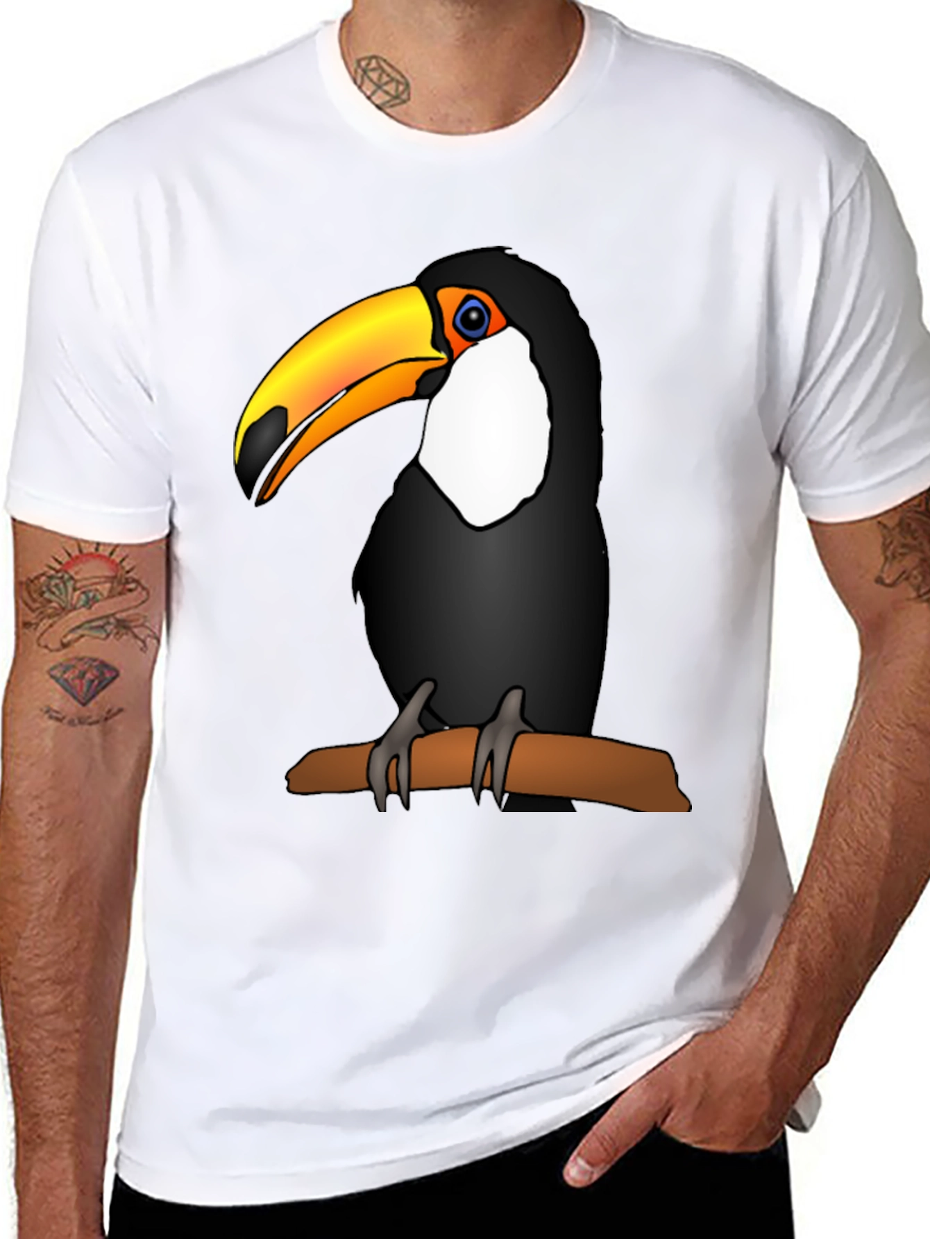 Toucan Graphic Tee - Mens Black T-Shirt