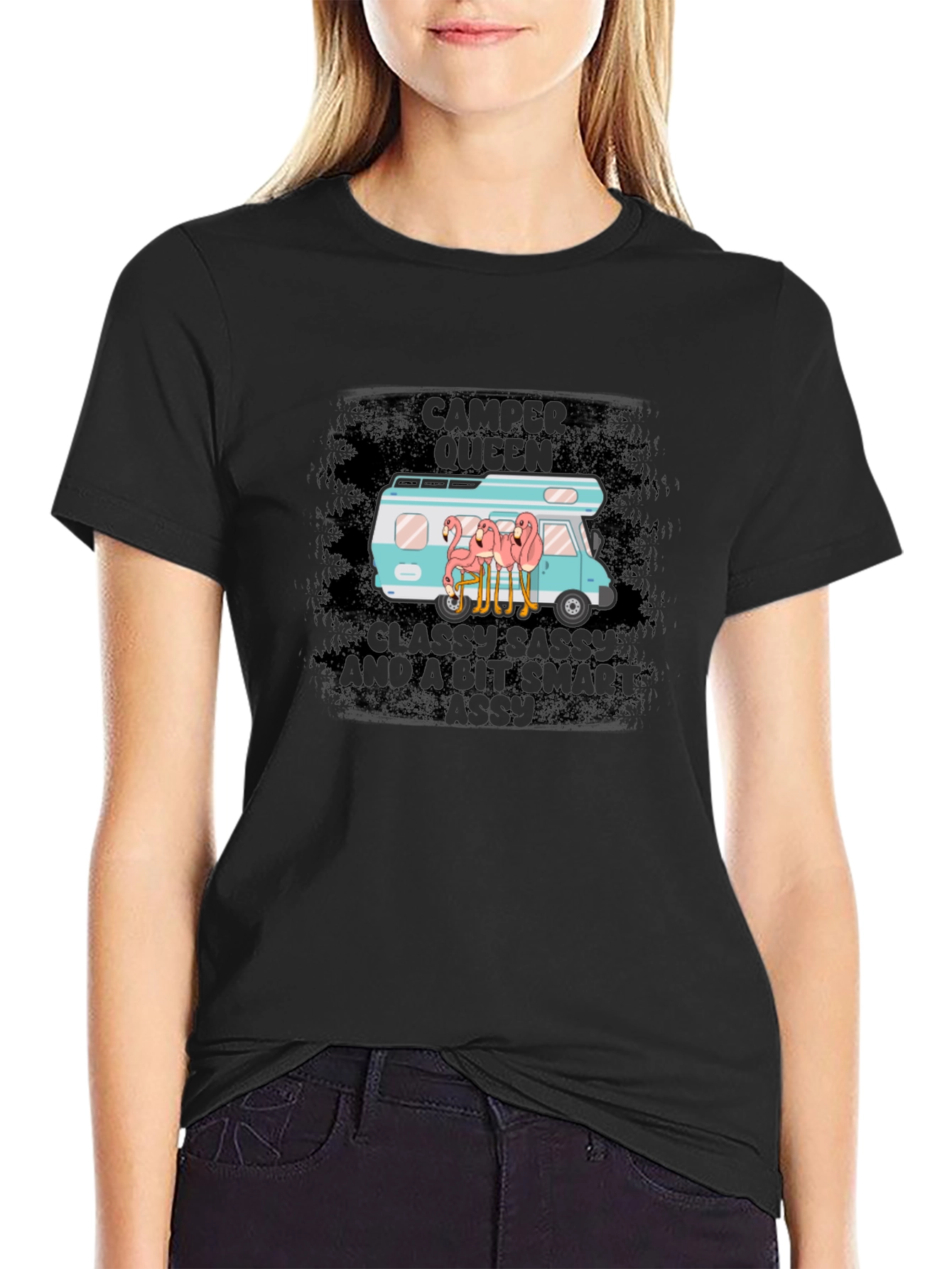 Camper Queen Funny Flamingo T-Shirt