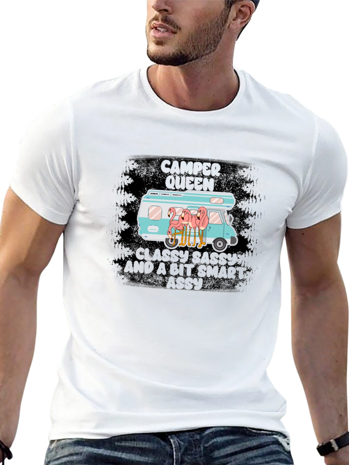 Camper Queen Funny Flamingo T-Shirt