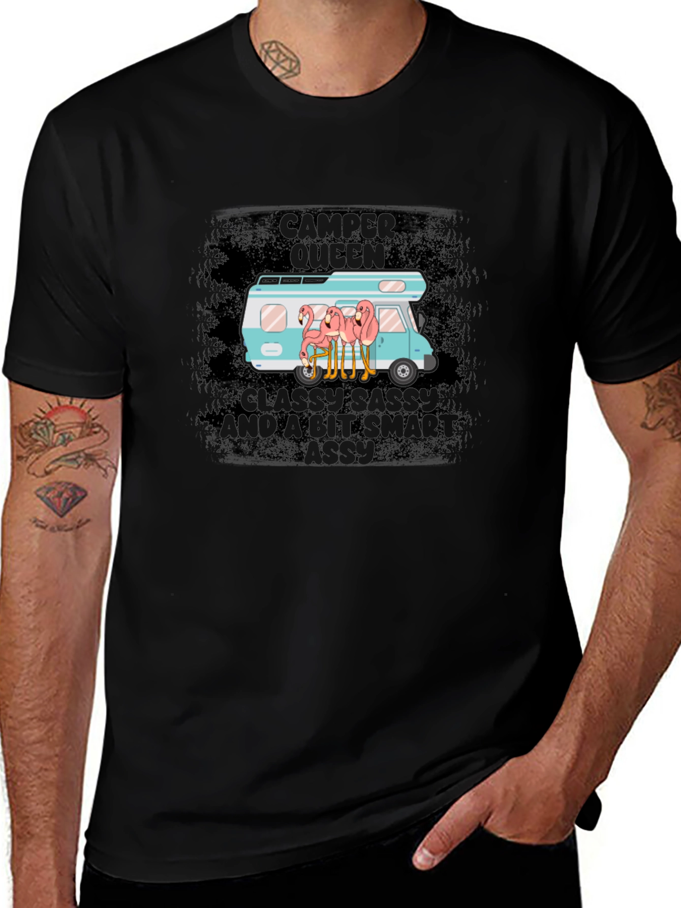 Camper Queen Funny Flamingo T-Shirt
