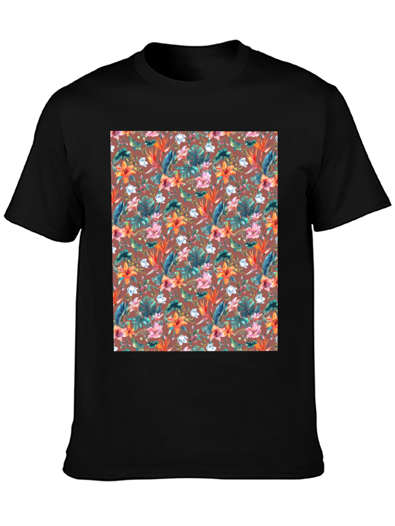 Tropical Floral Print T-Shirt - Casual Comfort