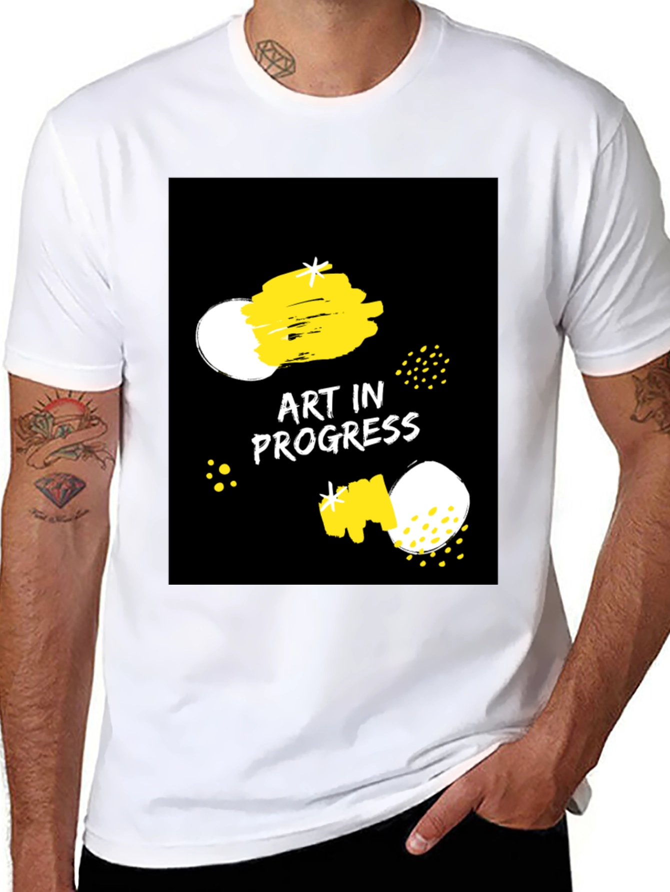 Art in Progress Black Graphic Tee
