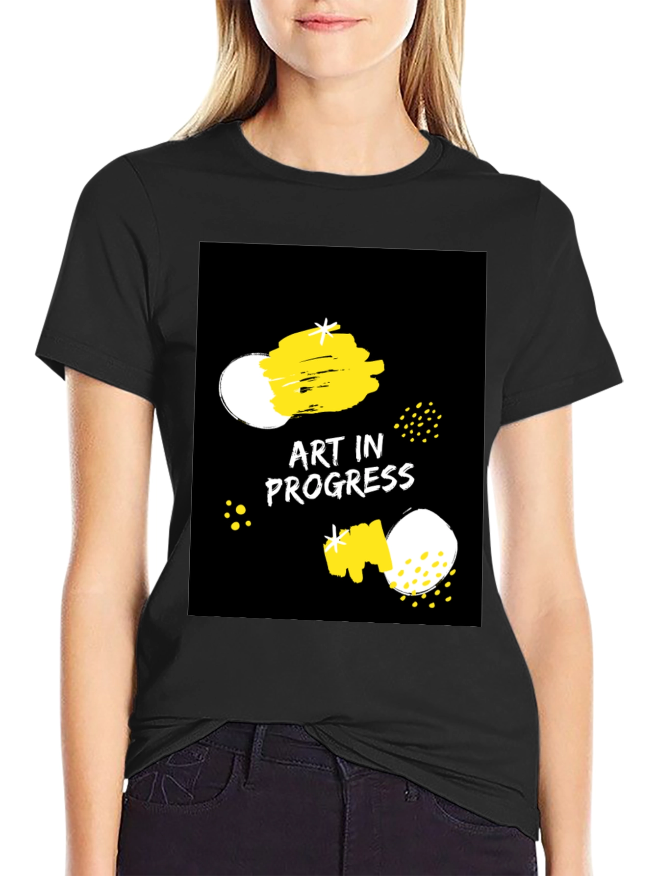 Art in Progress Black Graphic Tee