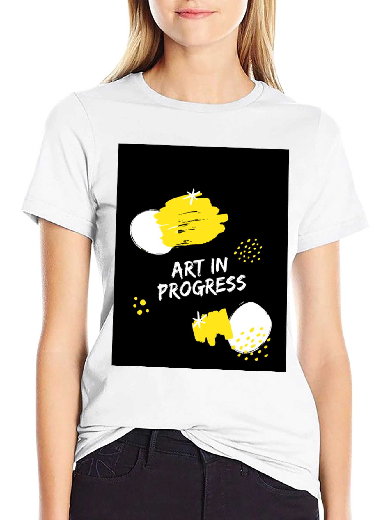 Art in Progress Black Graphic Tee