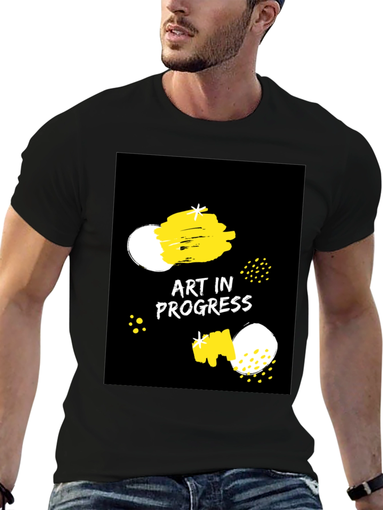 Art in Progress Black Graphic Tee