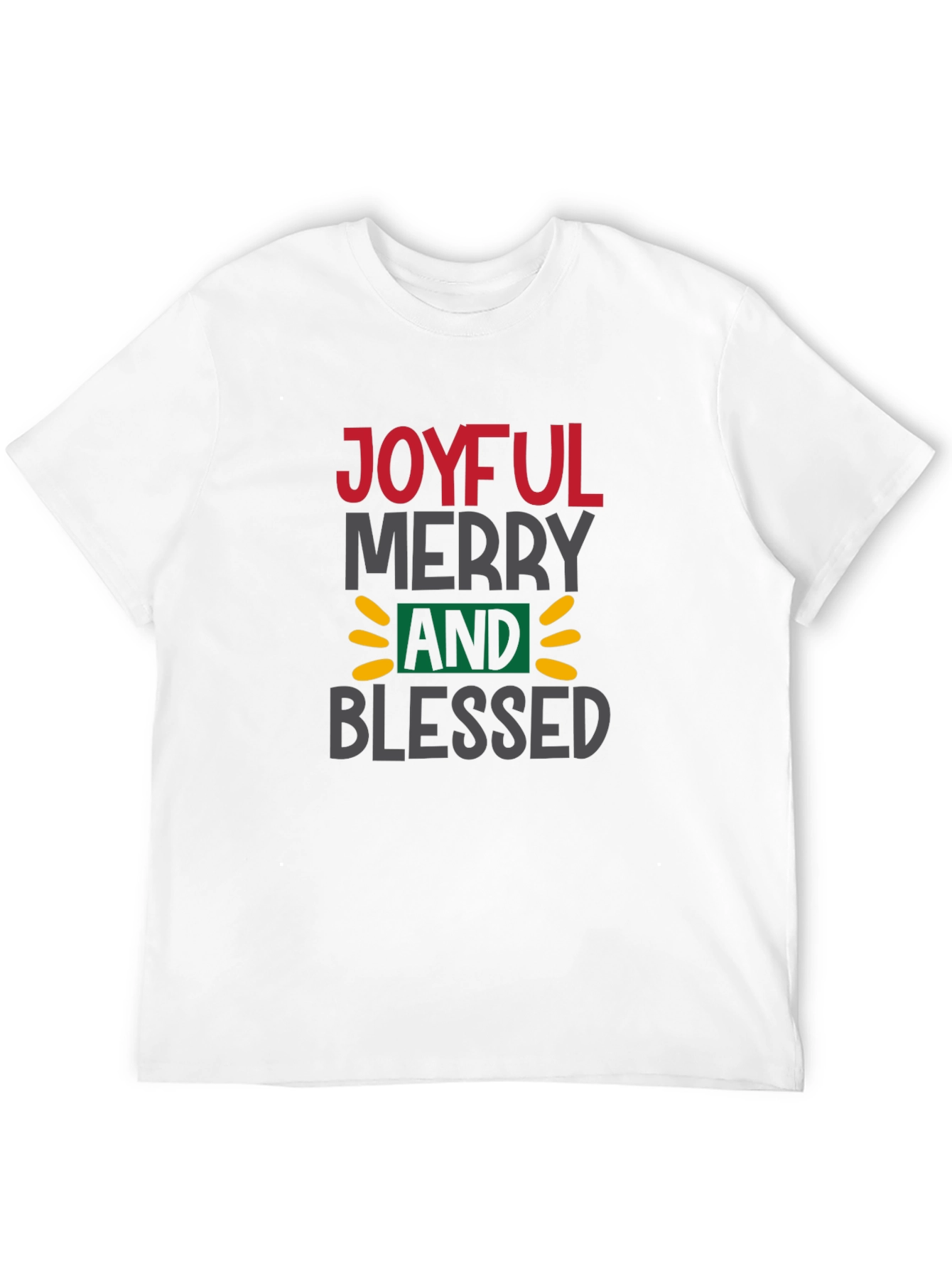 Joyful Merry & Blessed Graphic Tee - Black